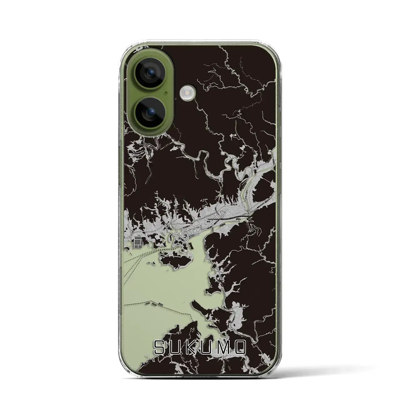 【宿毛(高知県)】地図柄iPhoneケース(クリアタイプ)