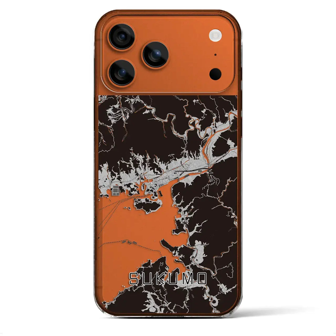 【宿毛(高知県)】地図柄iPhoneケース(クリアタイプ)