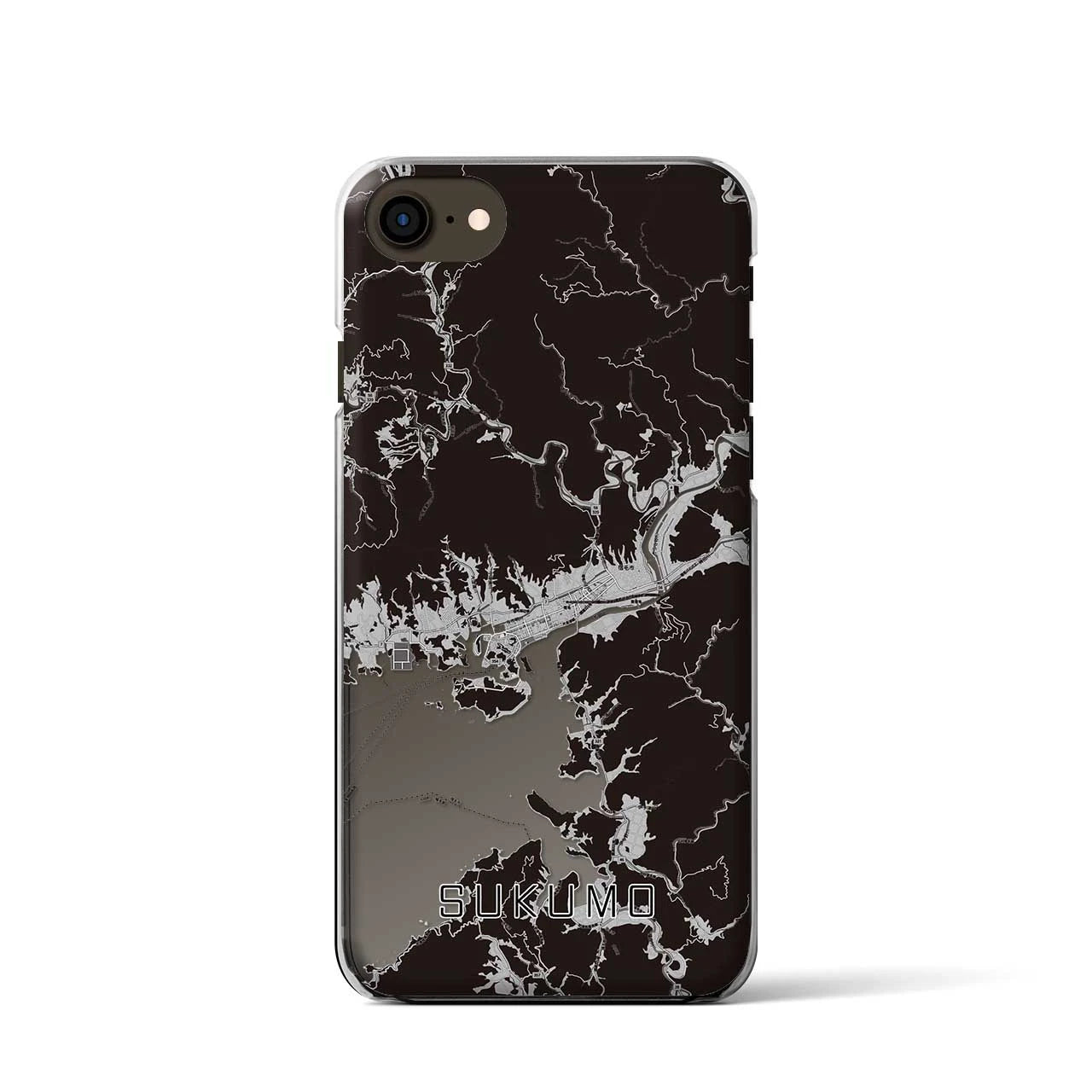 【宿毛(高知県)】地図柄iPhoneケース(クリアタイプ)