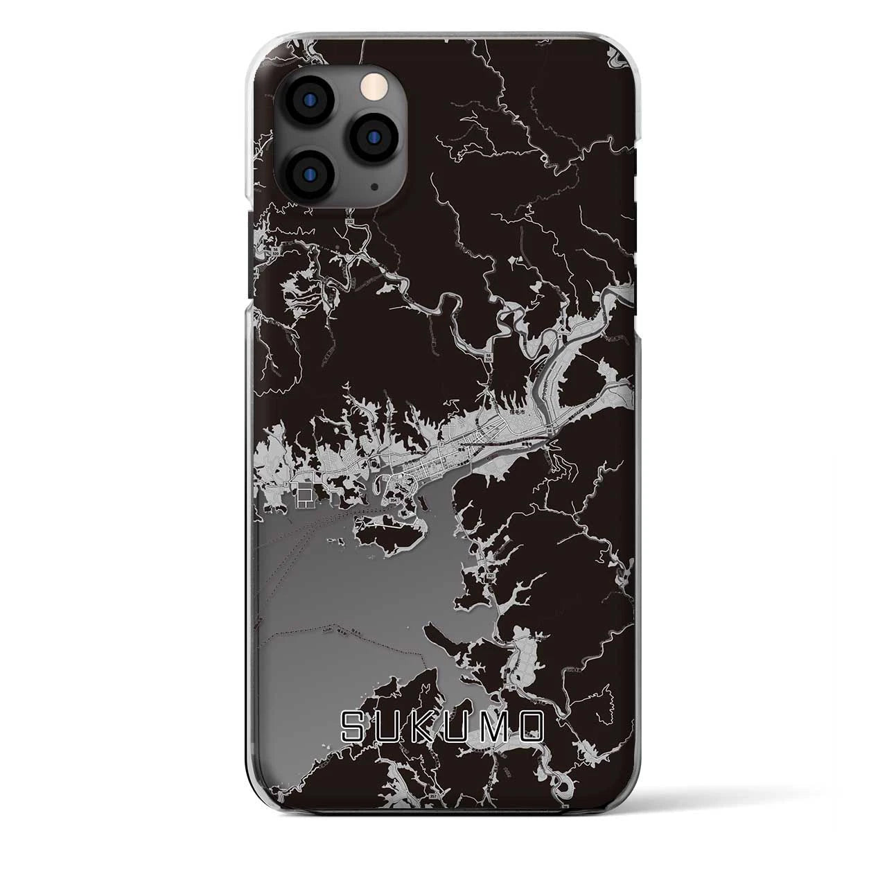 【宿毛(高知県)】地図柄iPhoneケース(クリアタイプ)