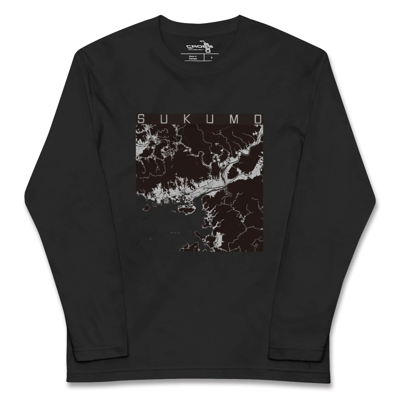 【宿毛(高知県)】地図柄ロングスリーブTシャツ