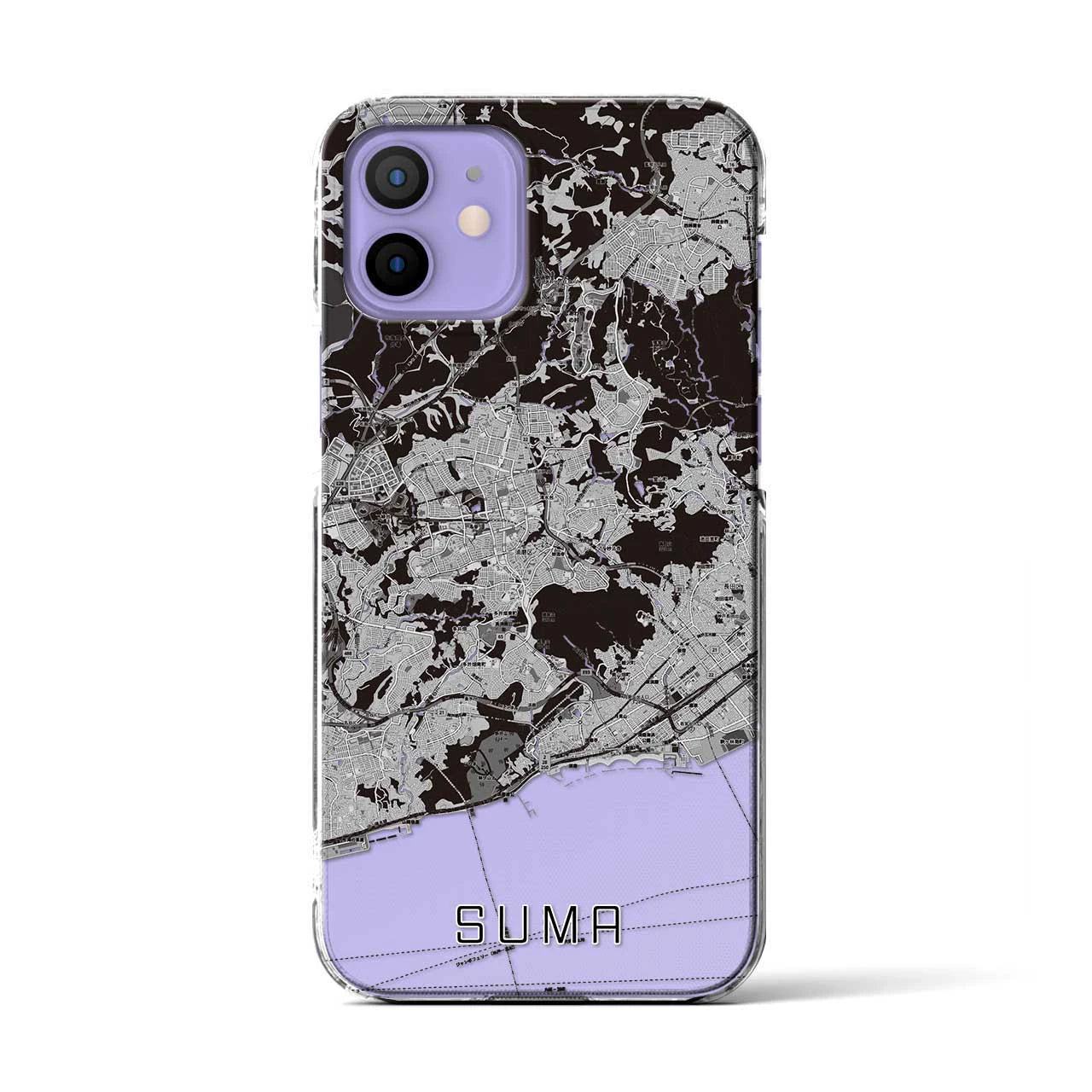 【須磨(兵庫県)】地図柄iPhoneケース(クリアタイプ)