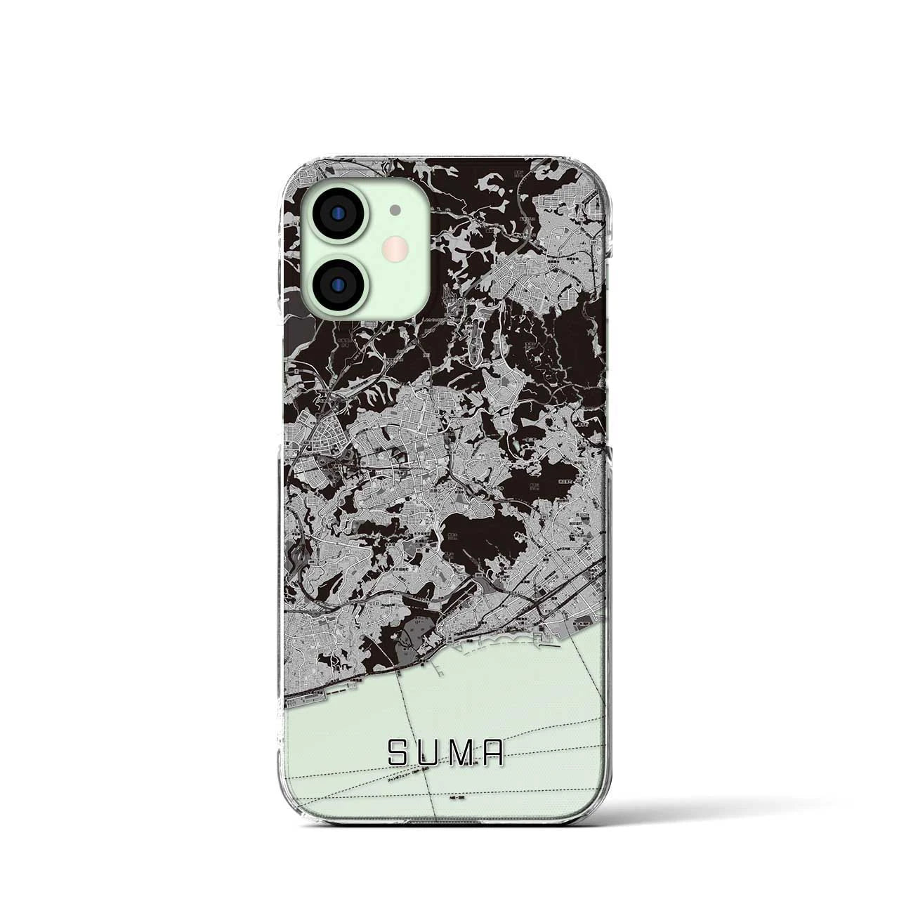 【須磨(兵庫県)】地図柄iPhoneケース(クリアタイプ)