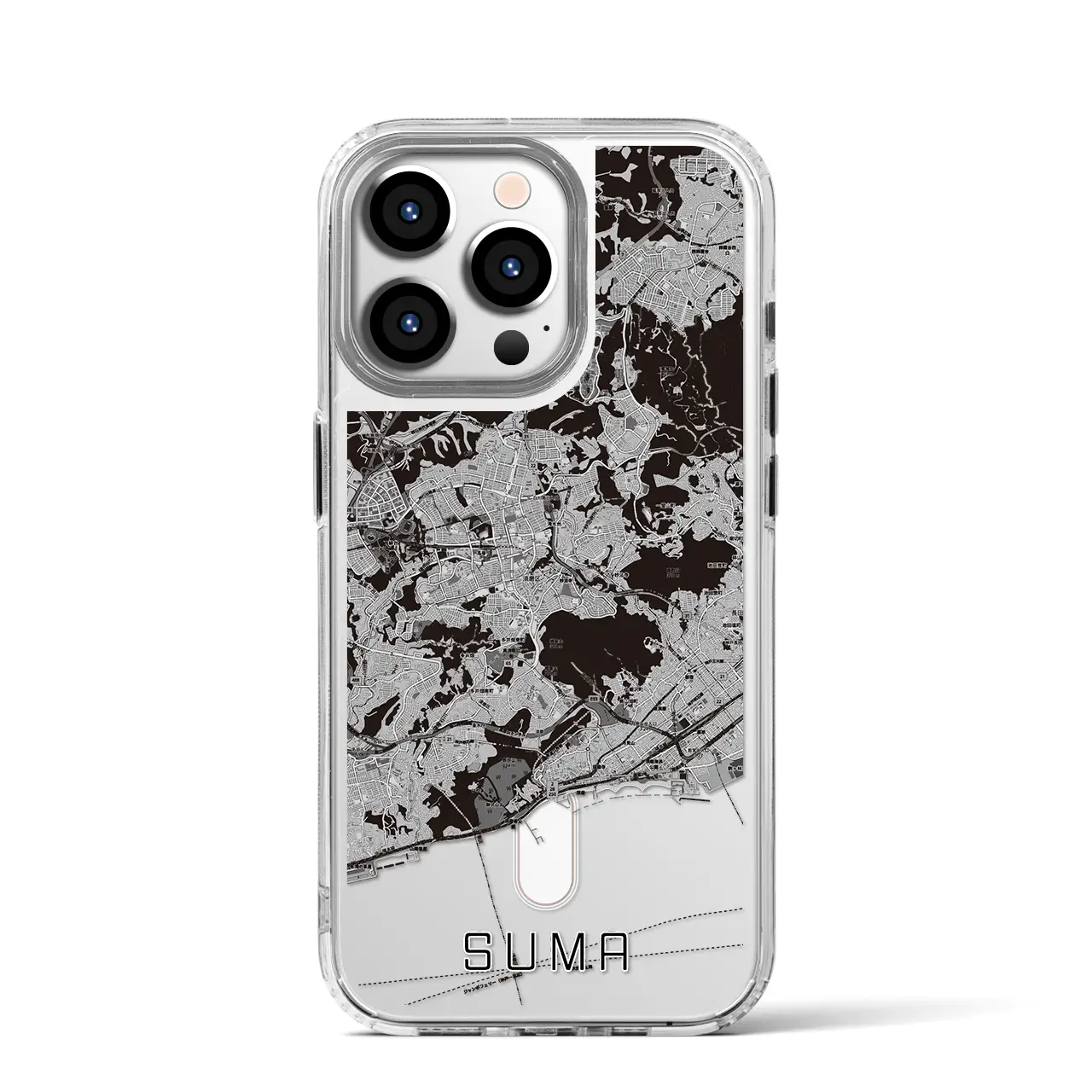 【須磨(兵庫県)】地図柄iPhoneケース(MagSafeタイプ)