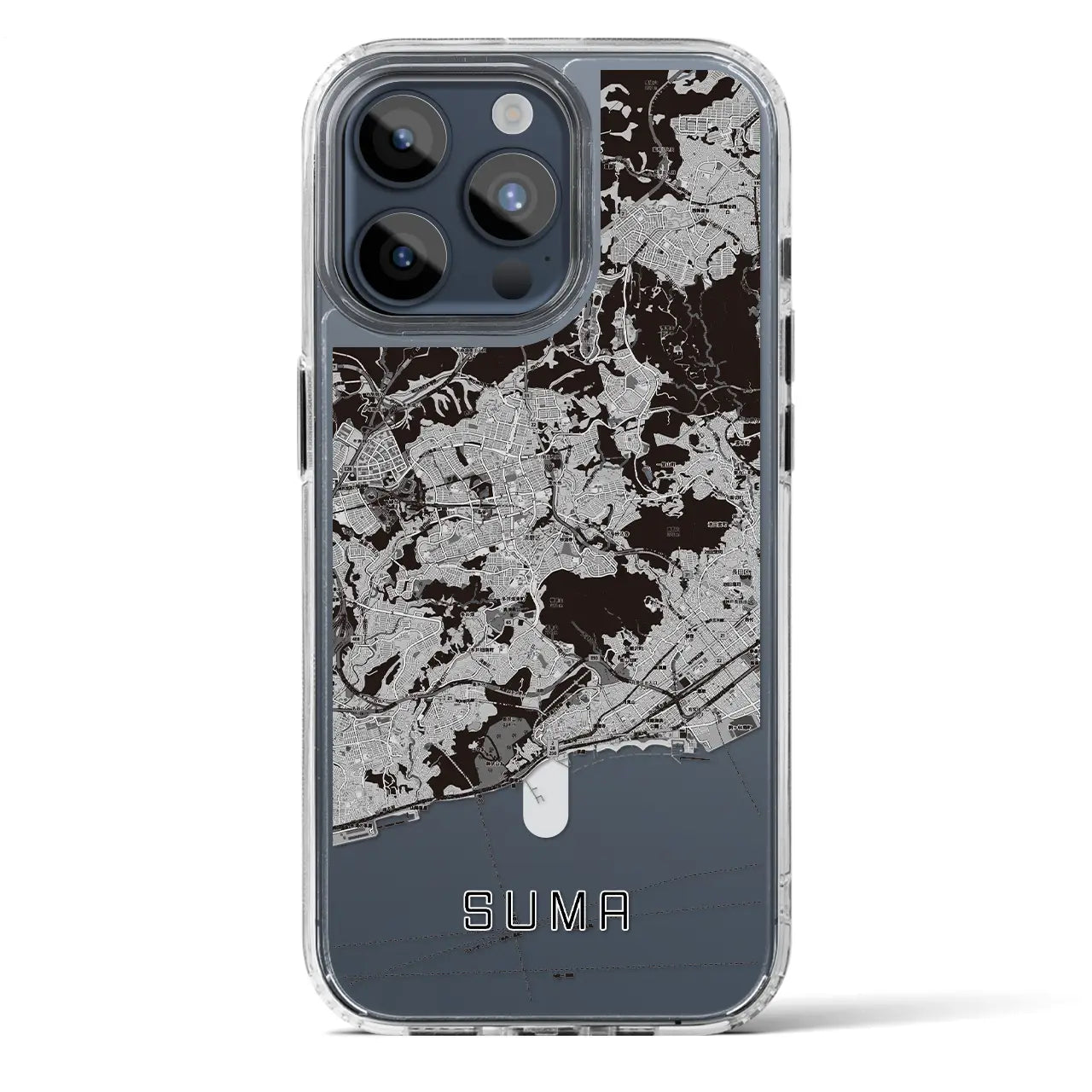 【須磨(兵庫県)】地図柄iPhoneケース(MagSafeタイプ)