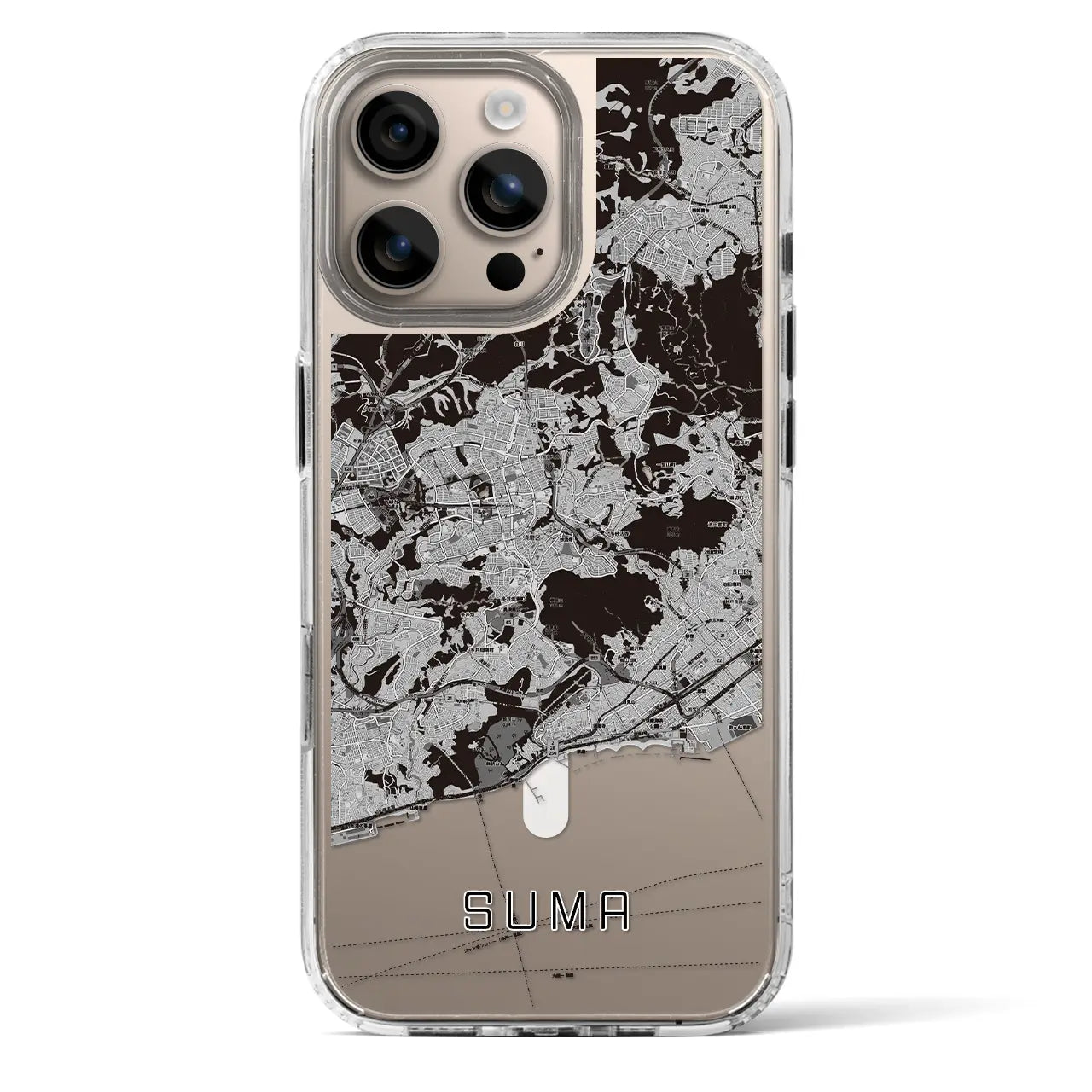 【須磨(兵庫県)】地図柄iPhoneケース(MagSafeタイプ)