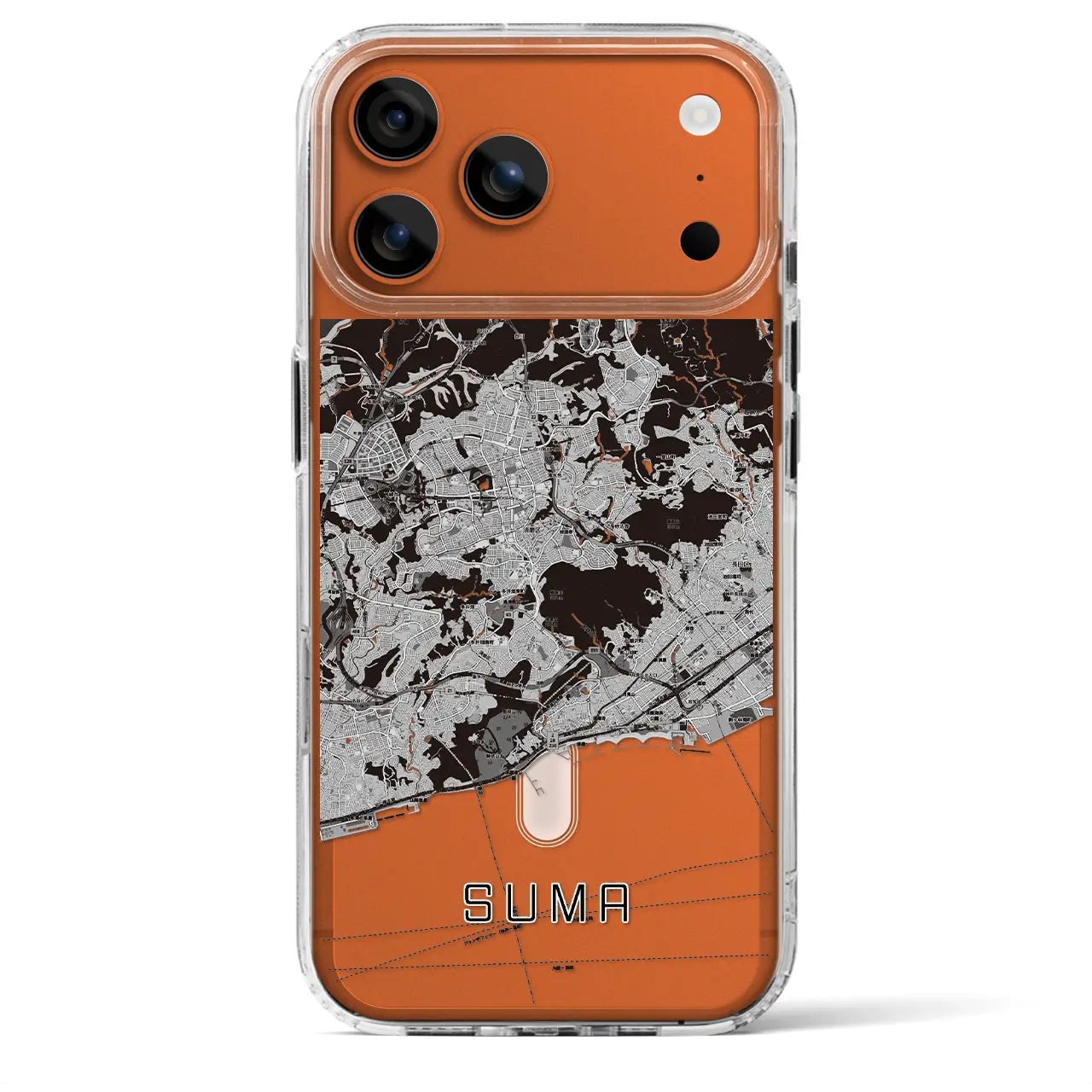 【須磨(兵庫県)】地図柄iPhoneケース(MagSafeタイプ)