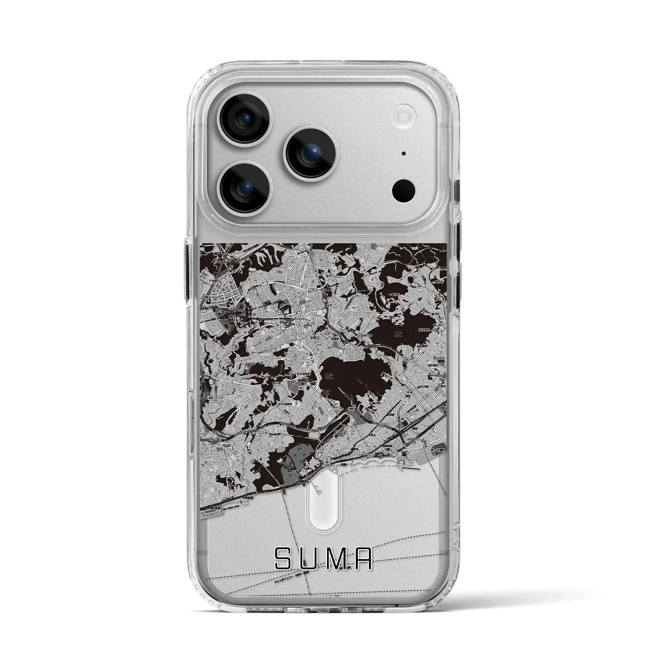 【須磨(兵庫県)】地図柄iPhoneケース(MagSafeタイプ)