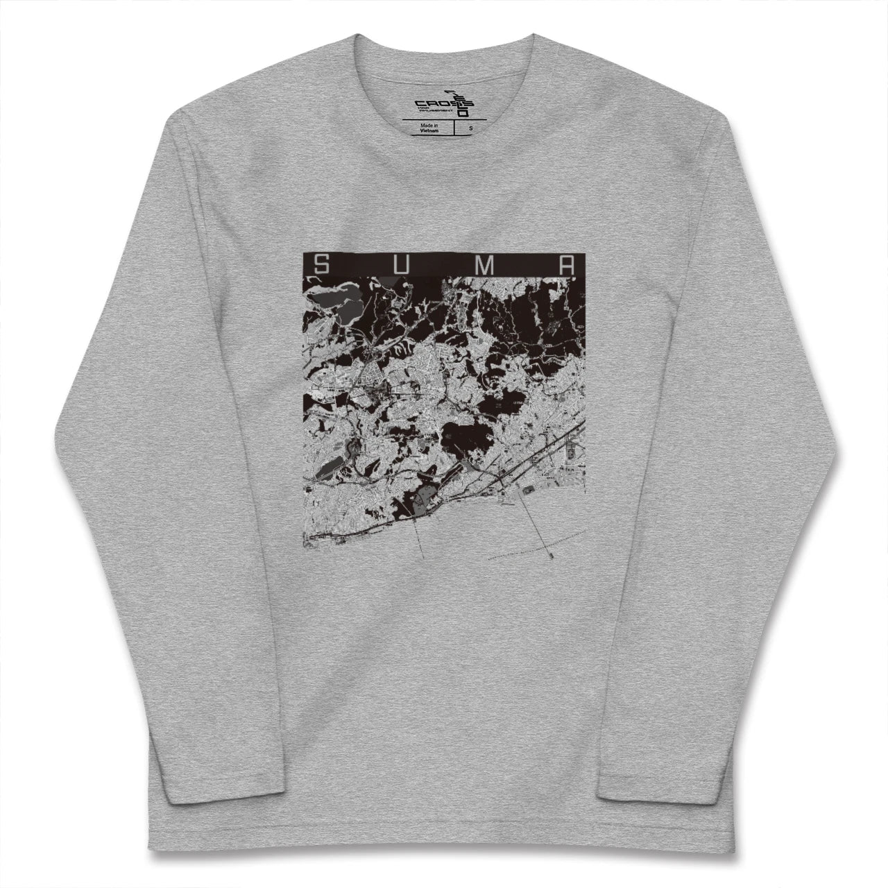 【須磨(兵庫県)】地図柄ロングスリーブTシャツ