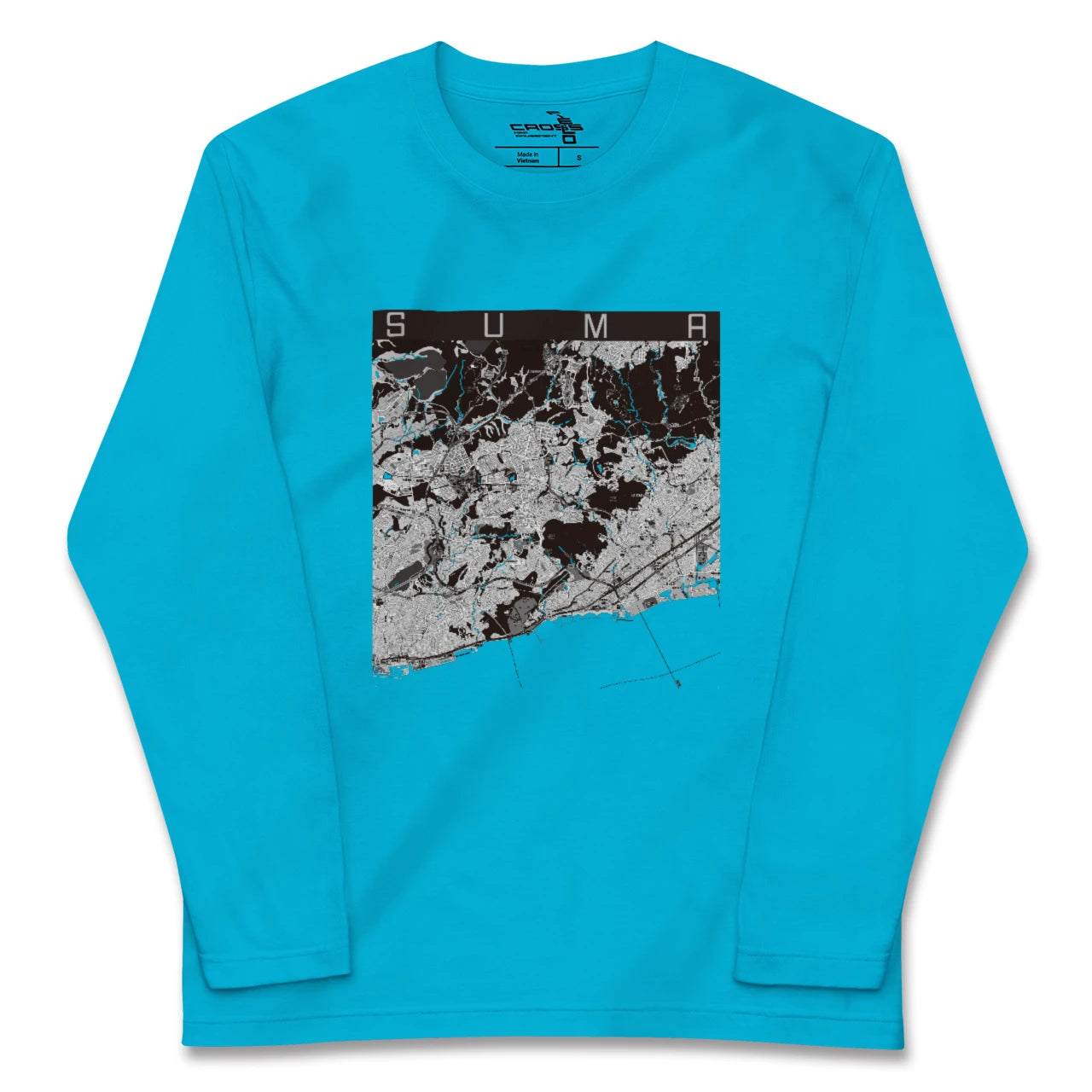 【須磨(兵庫県)】地図柄ロングスリーブTシャツ