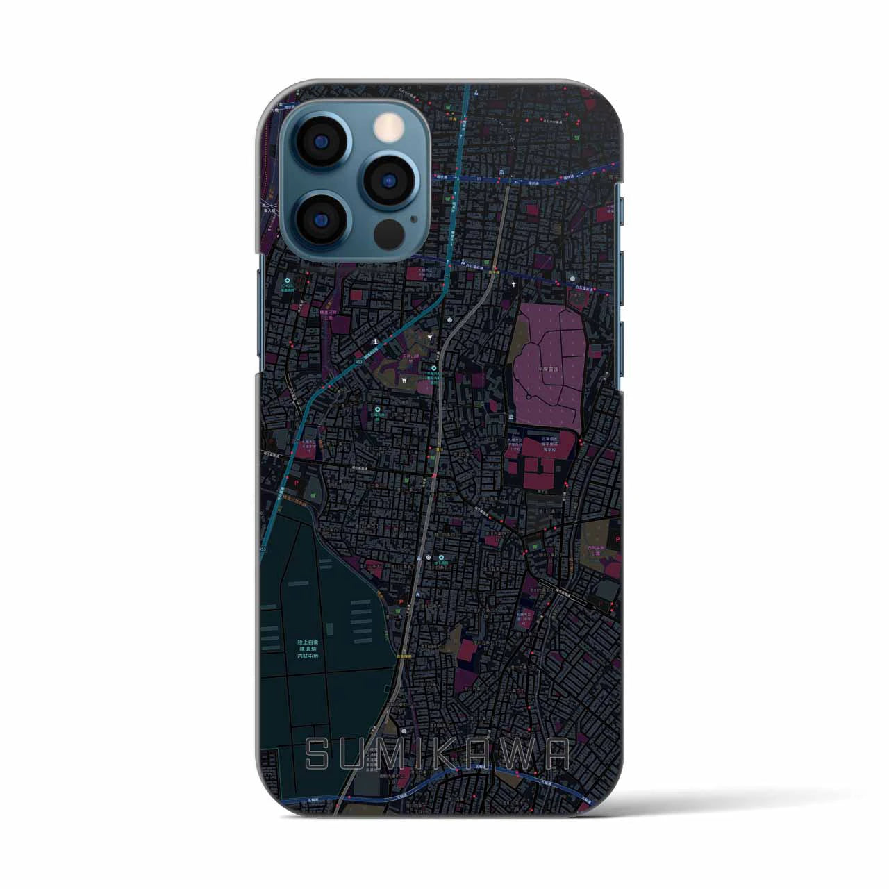 【澄川(北海道)】地図柄iPhoneケース(バックカバータイプ)