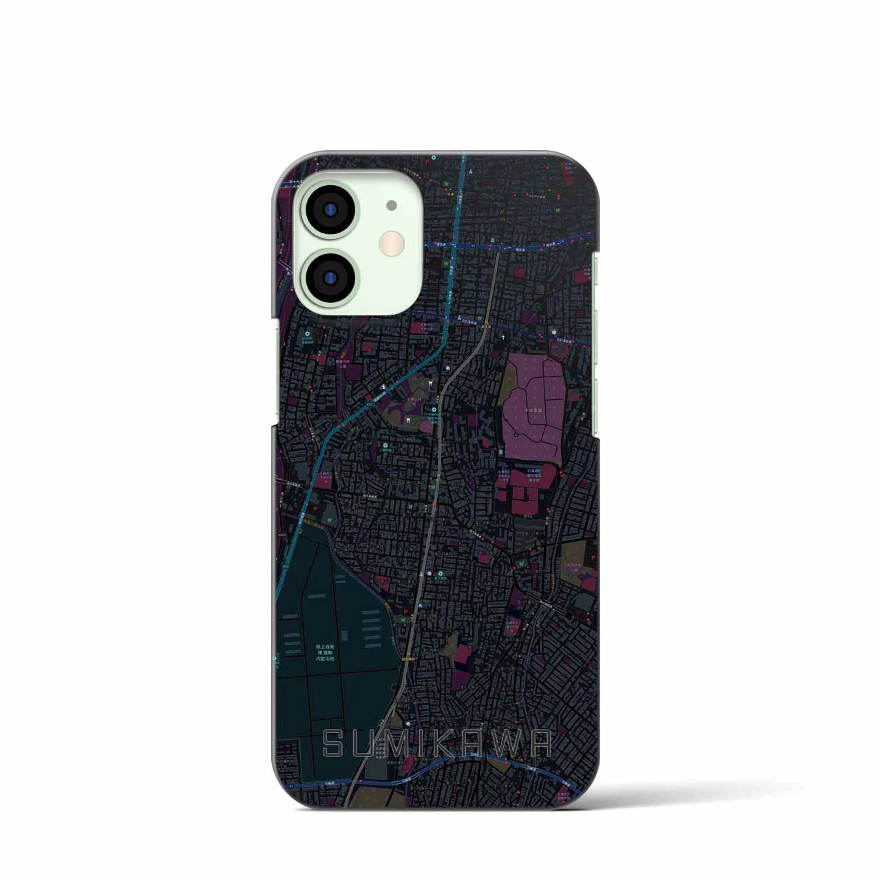 【澄川(北海道)】地図柄iPhoneケース(バックカバータイプ)