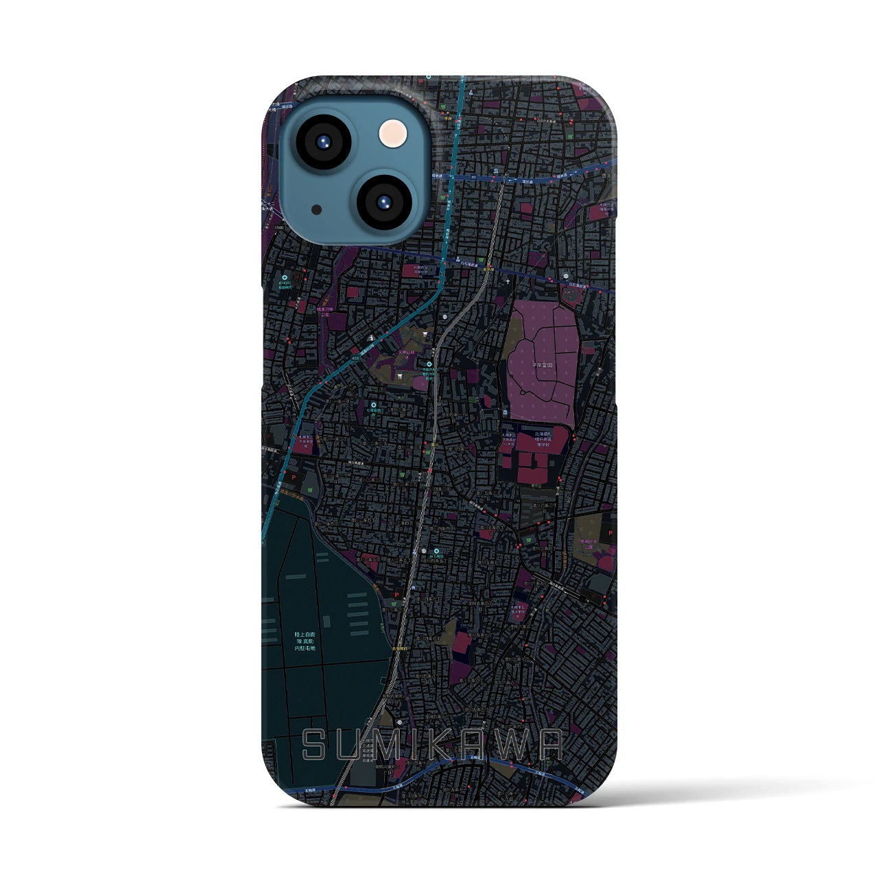 【澄川(北海道)】地図柄iPhoneケース(バックカバータイプ)