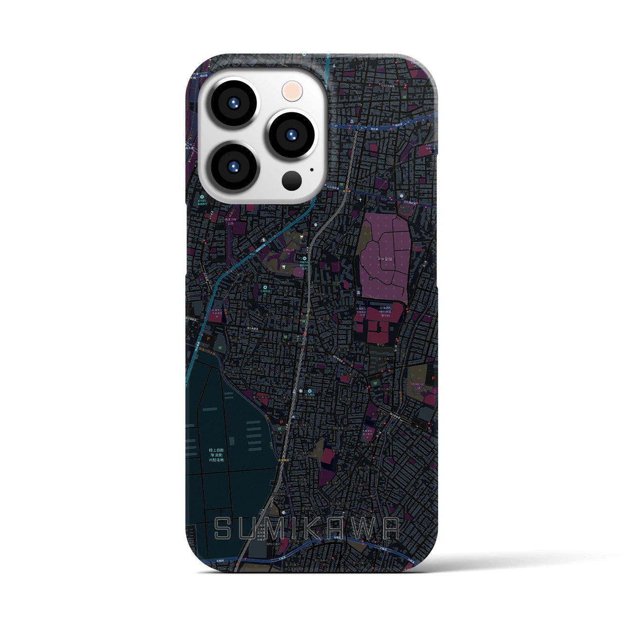 【澄川(北海道)】地図柄iPhoneケース(バックカバータイプ)