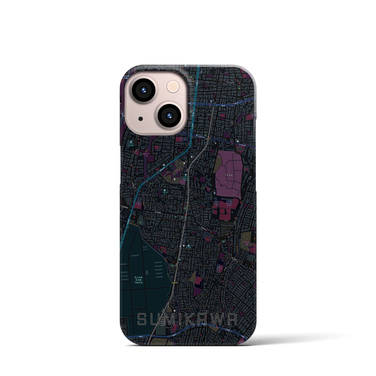 【澄川(北海道)】地図柄iPhoneケース(バックカバータイプ)