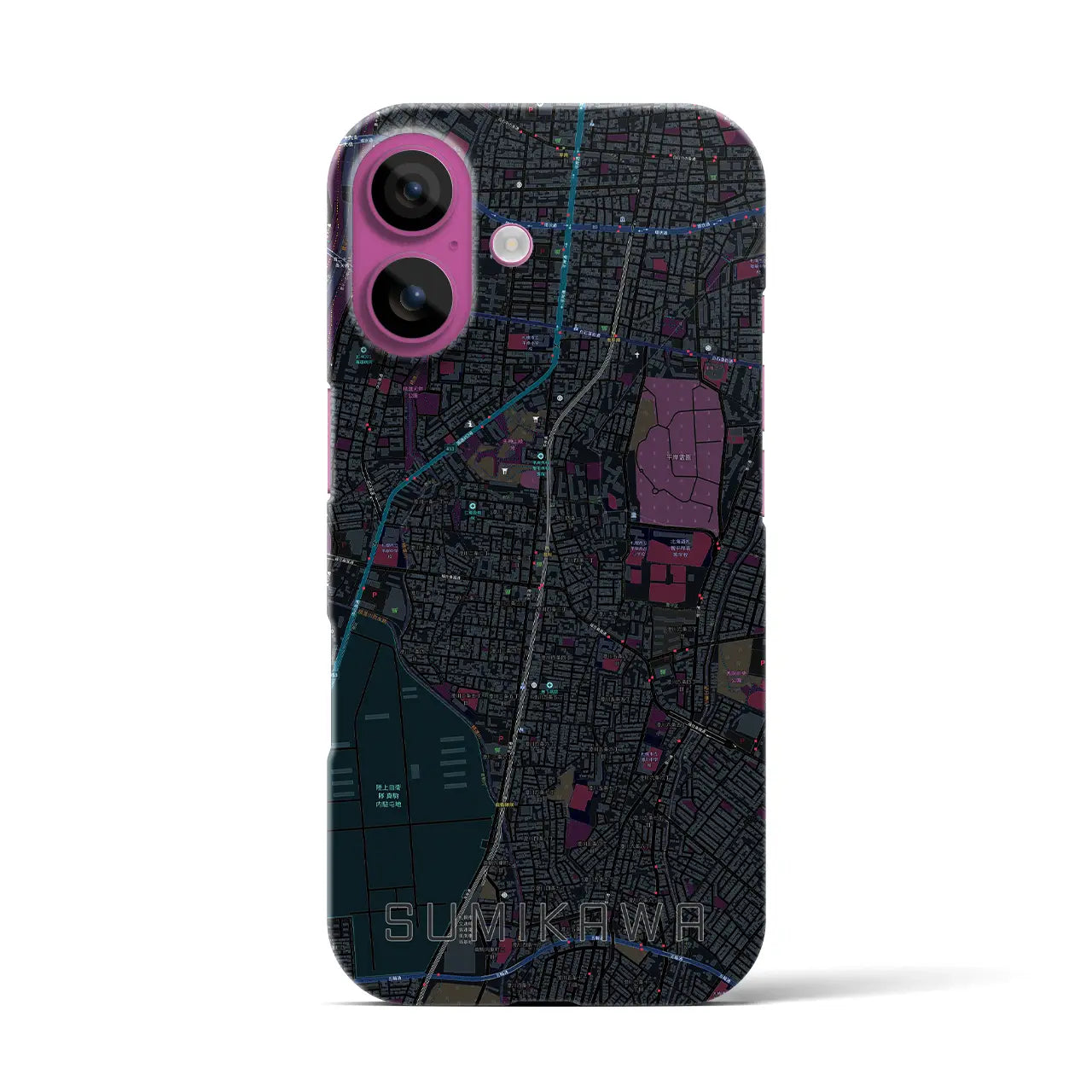 【澄川(北海道)】地図柄iPhoneケース(バックカバータイプ)