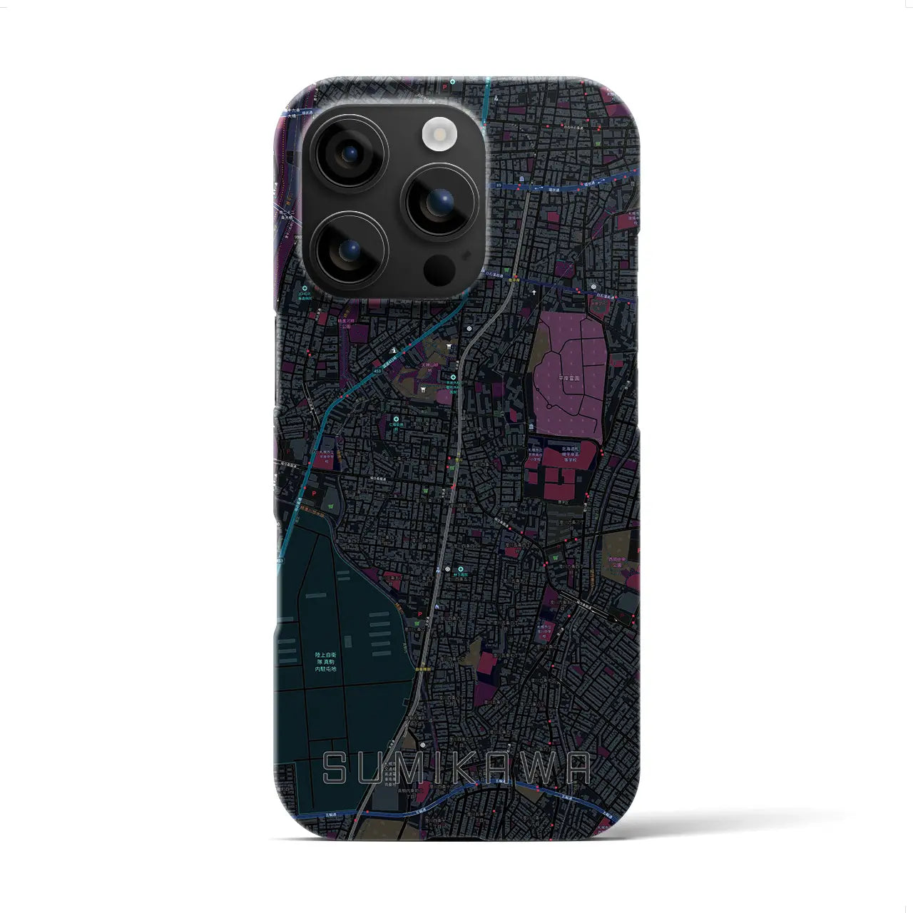 【澄川(北海道)】地図柄iPhoneケース(バックカバータイプ)