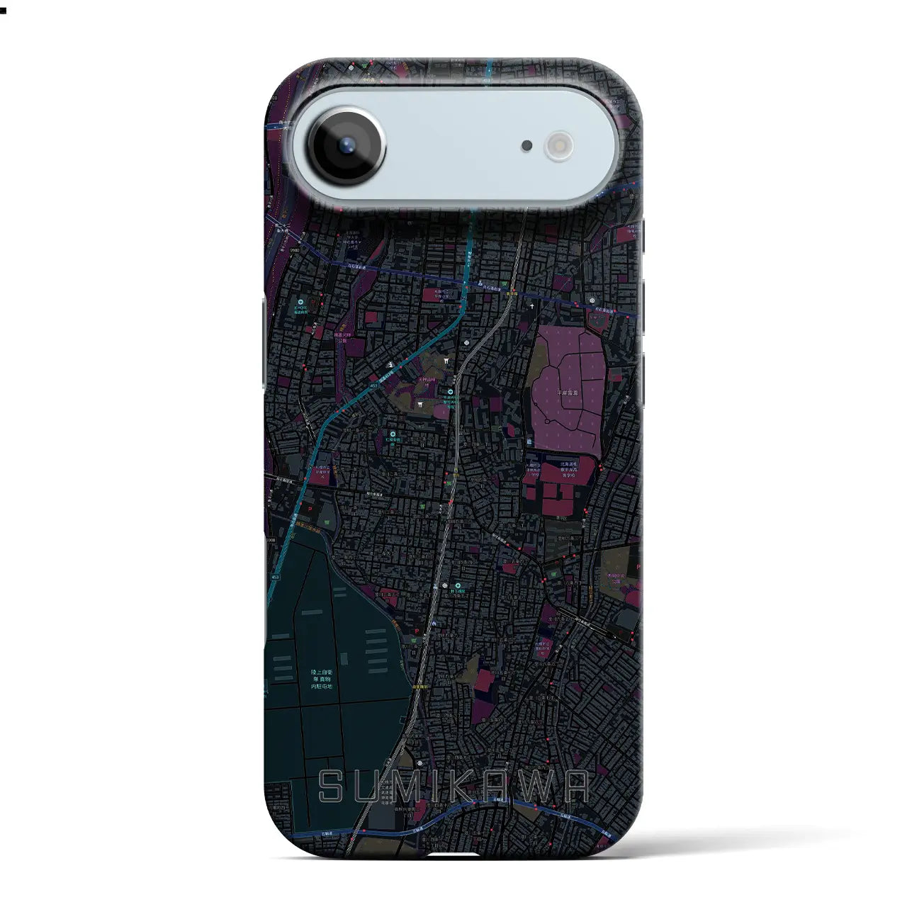 【澄川(北海道)】地図柄iPhoneケース(バックカバータイプ)