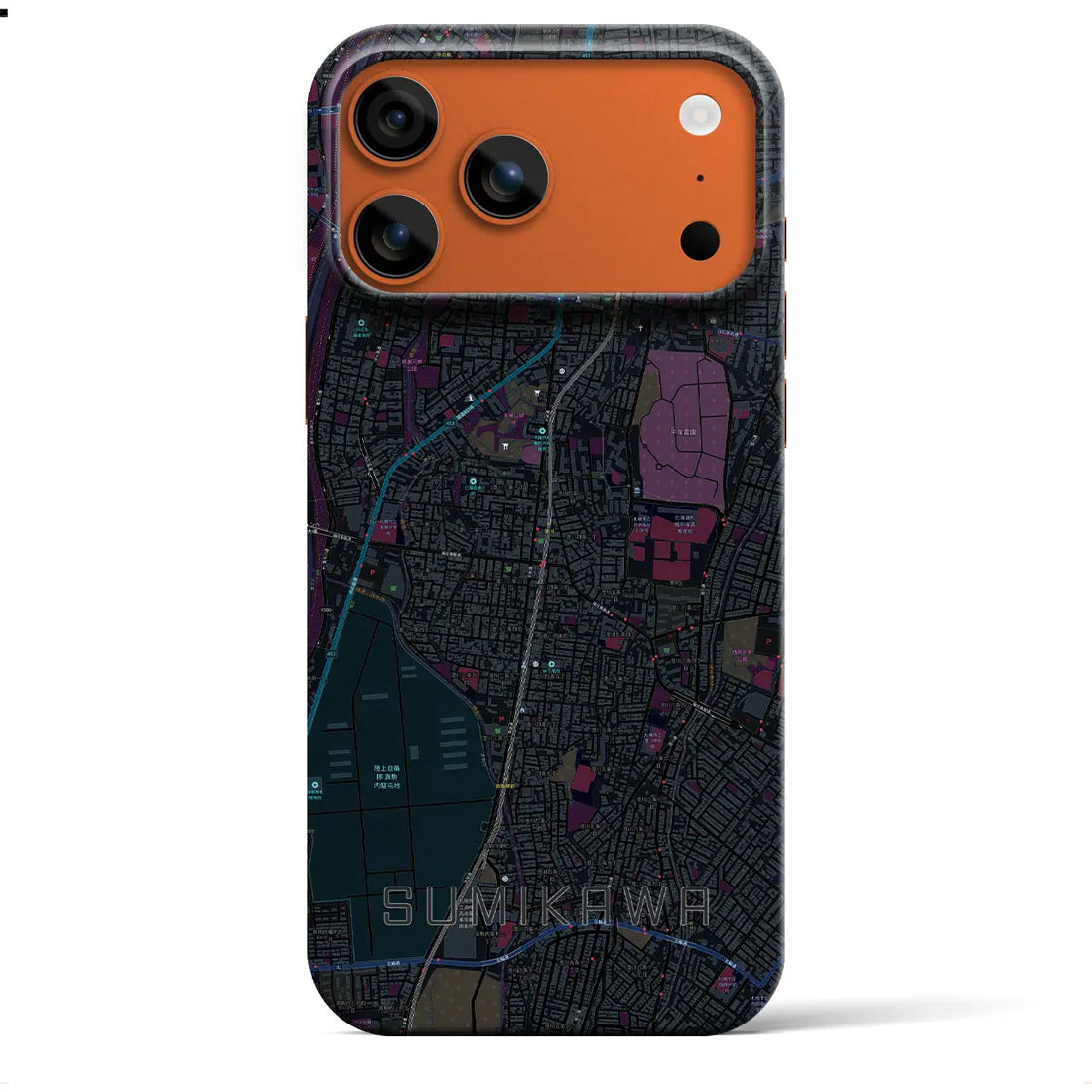 【澄川(北海道)】地図柄iPhoneケース(バックカバータイプ)