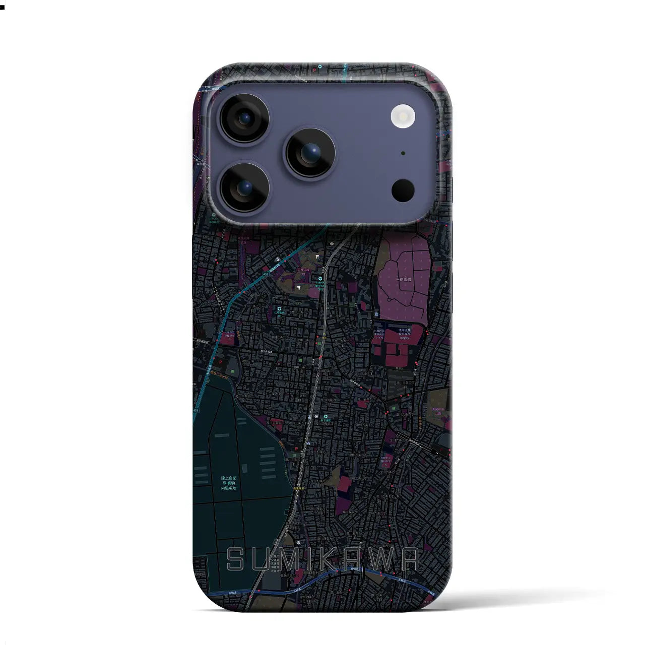 【澄川(北海道)】地図柄iPhoneケース(バックカバータイプ)