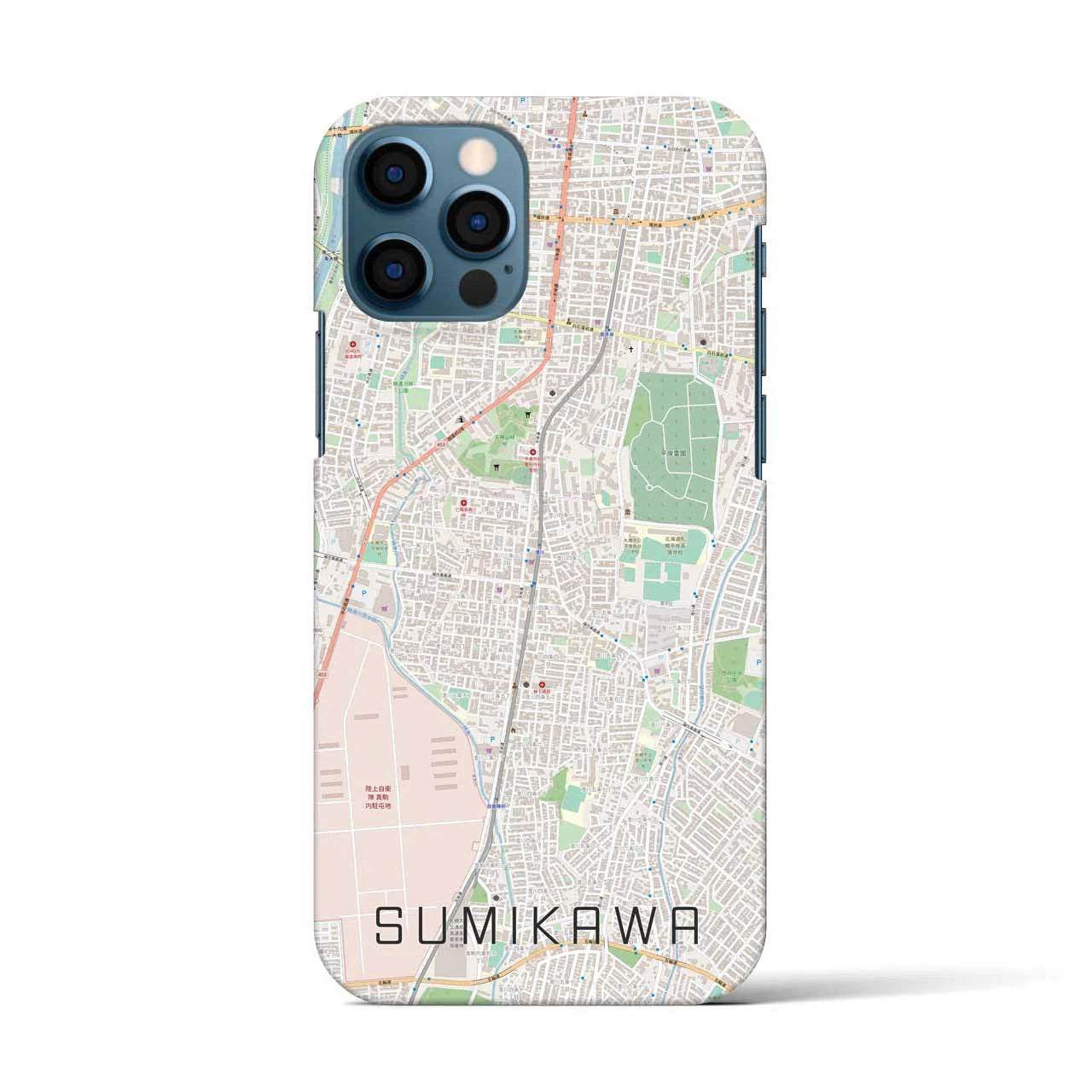 【澄川(北海道)】地図柄iPhoneケース(バックカバータイプ)