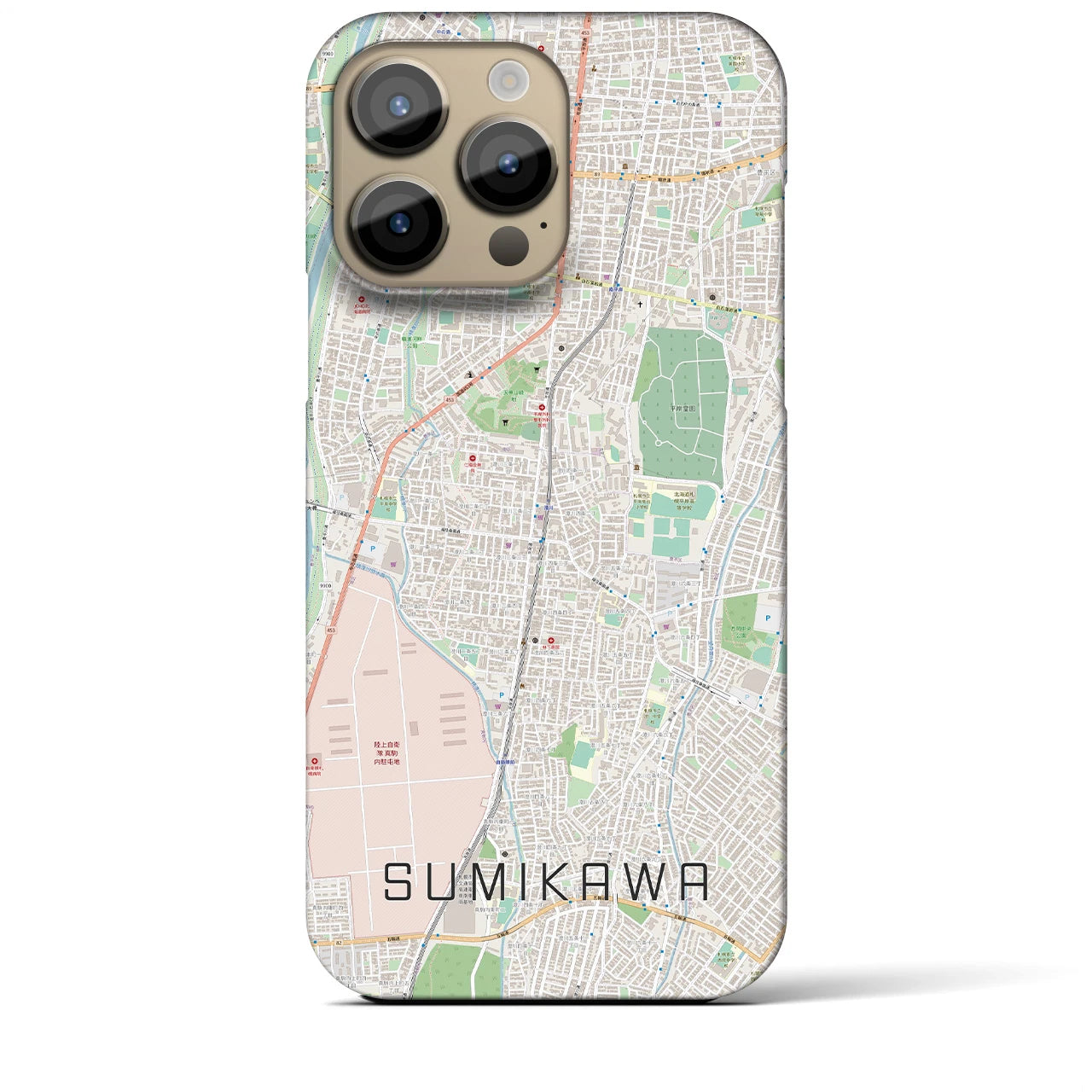 【澄川(北海道)】地図柄iPhoneケース(バックカバータイプ)