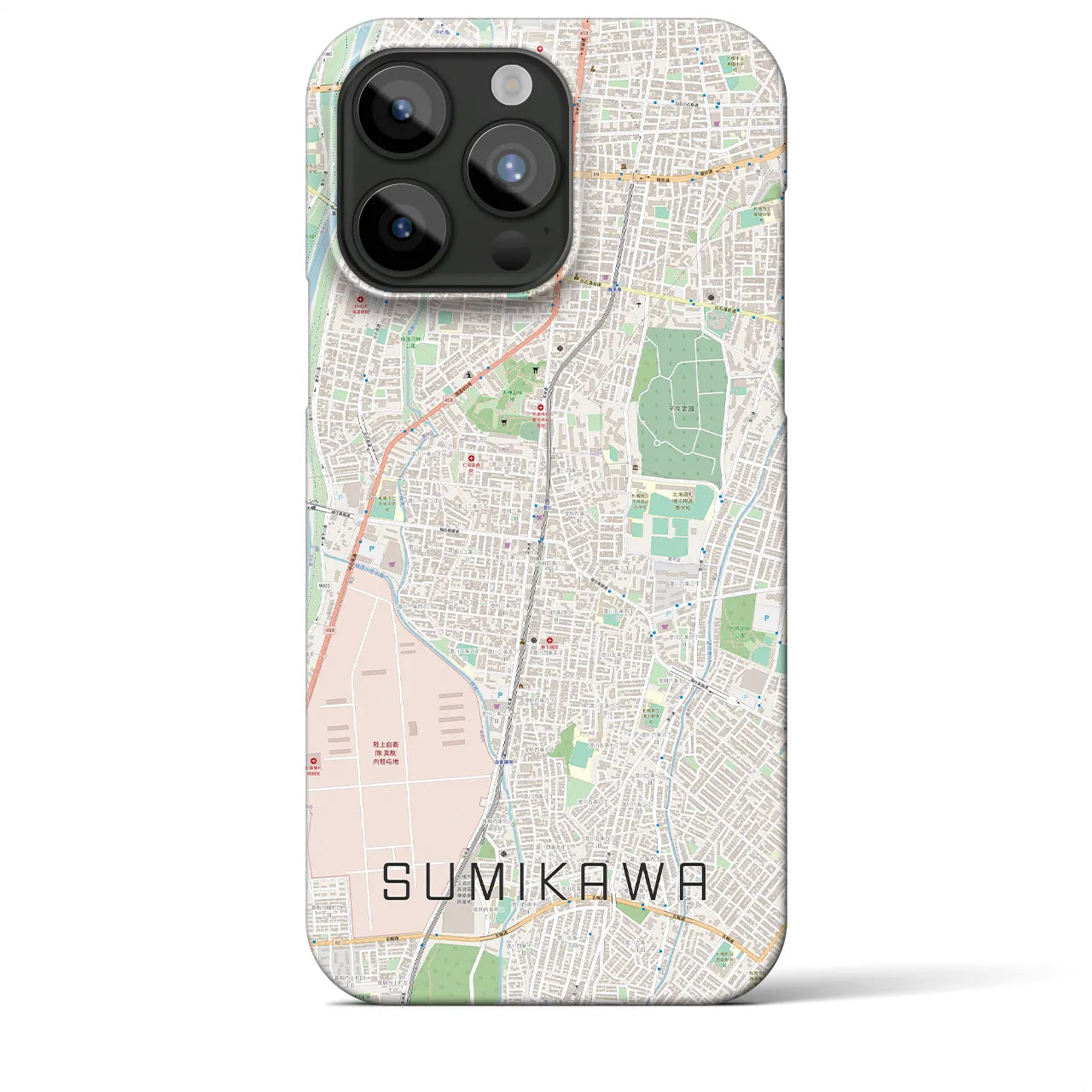 【澄川(北海道)】地図柄iPhoneケース(バックカバータイプ)