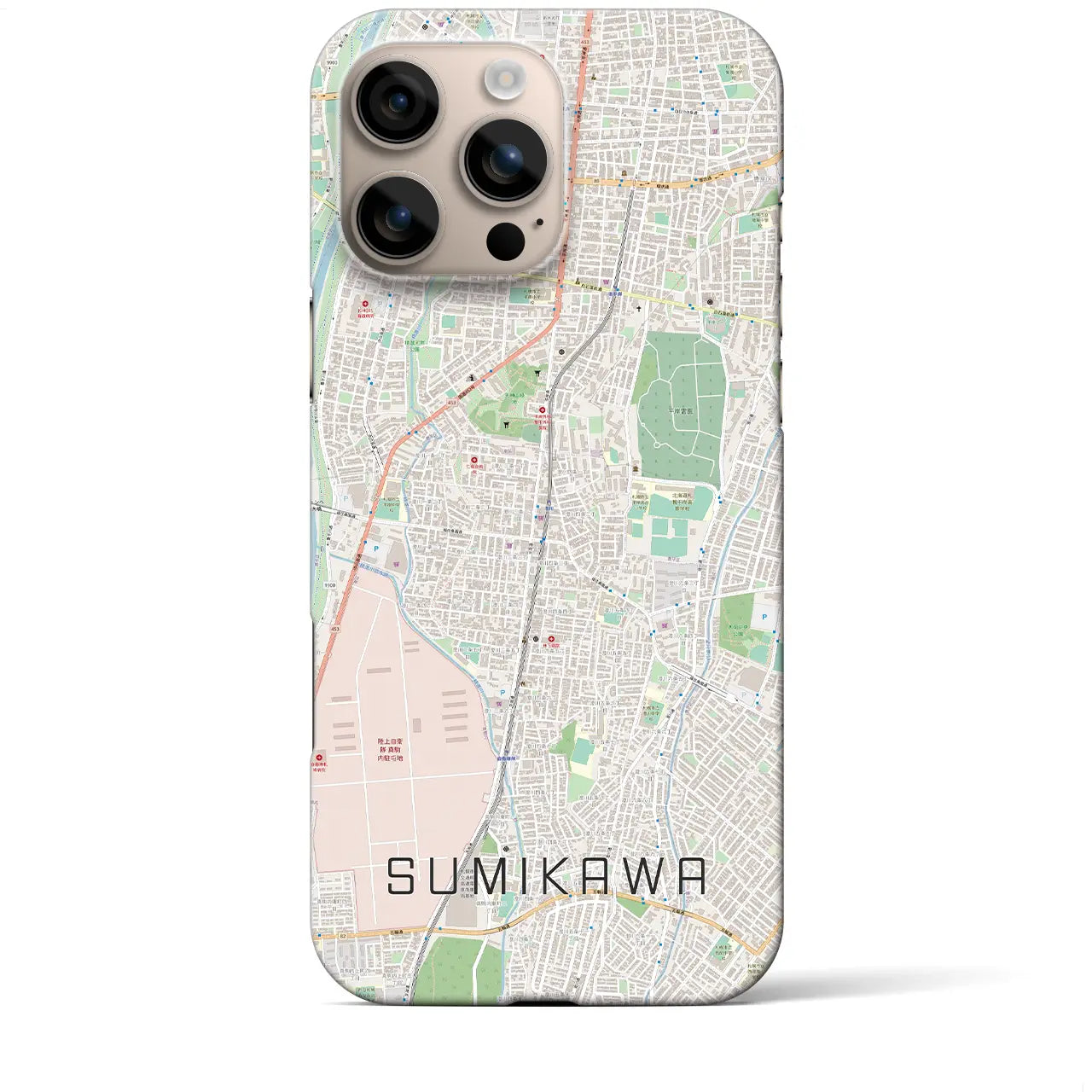 【澄川(北海道)】地図柄iPhoneケース(バックカバータイプ)