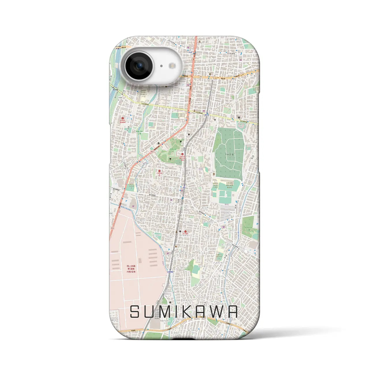 【澄川(北海道)】地図柄iPhoneケース(バックカバータイプ)