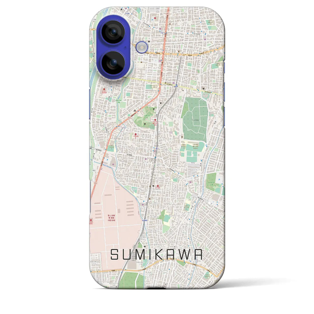 【澄川(北海道)】地図柄iPhoneケース(バックカバータイプ)ナチュラル・iPhone 16 Pro Max 用