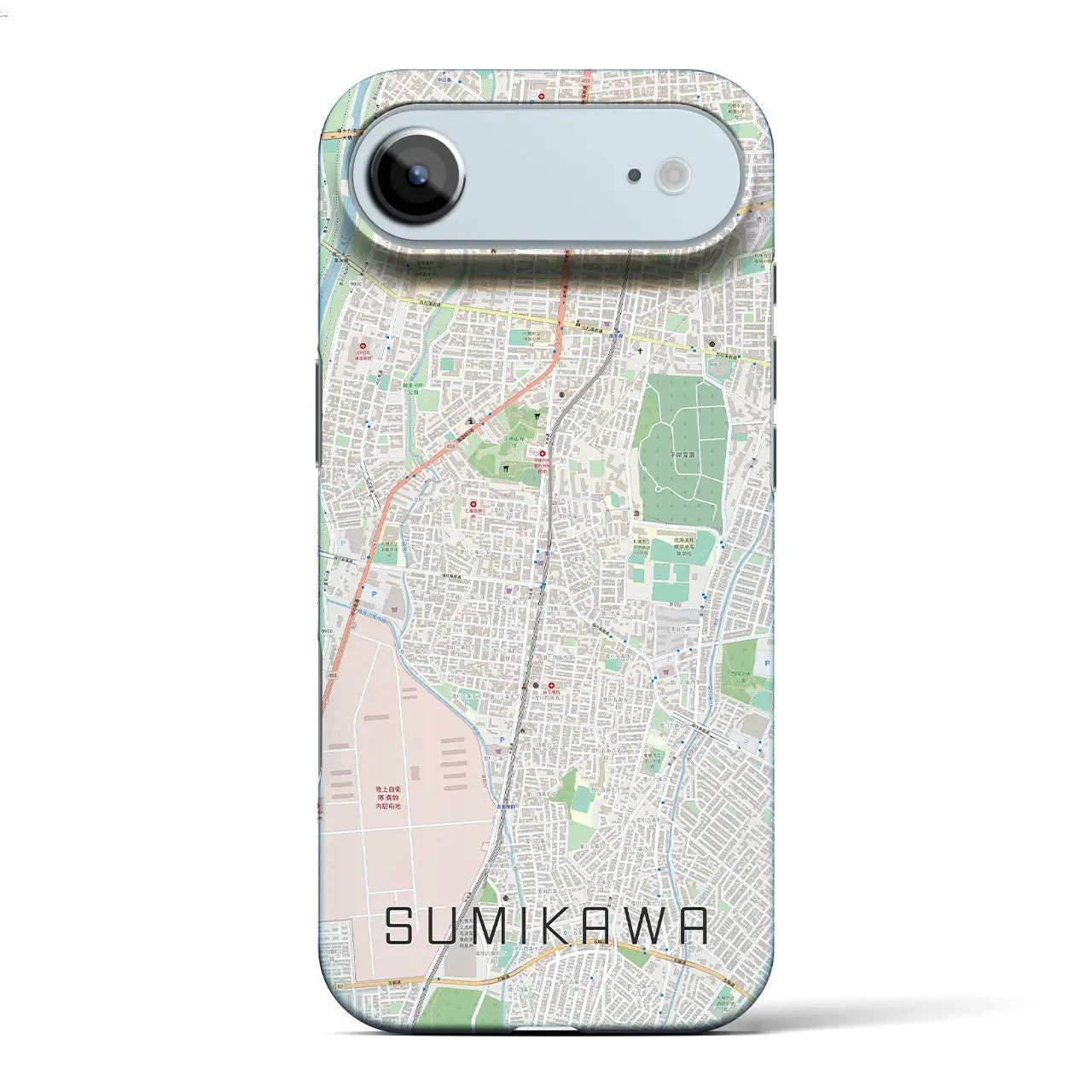 【澄川(北海道)】地図柄iPhoneケース(バックカバータイプ)