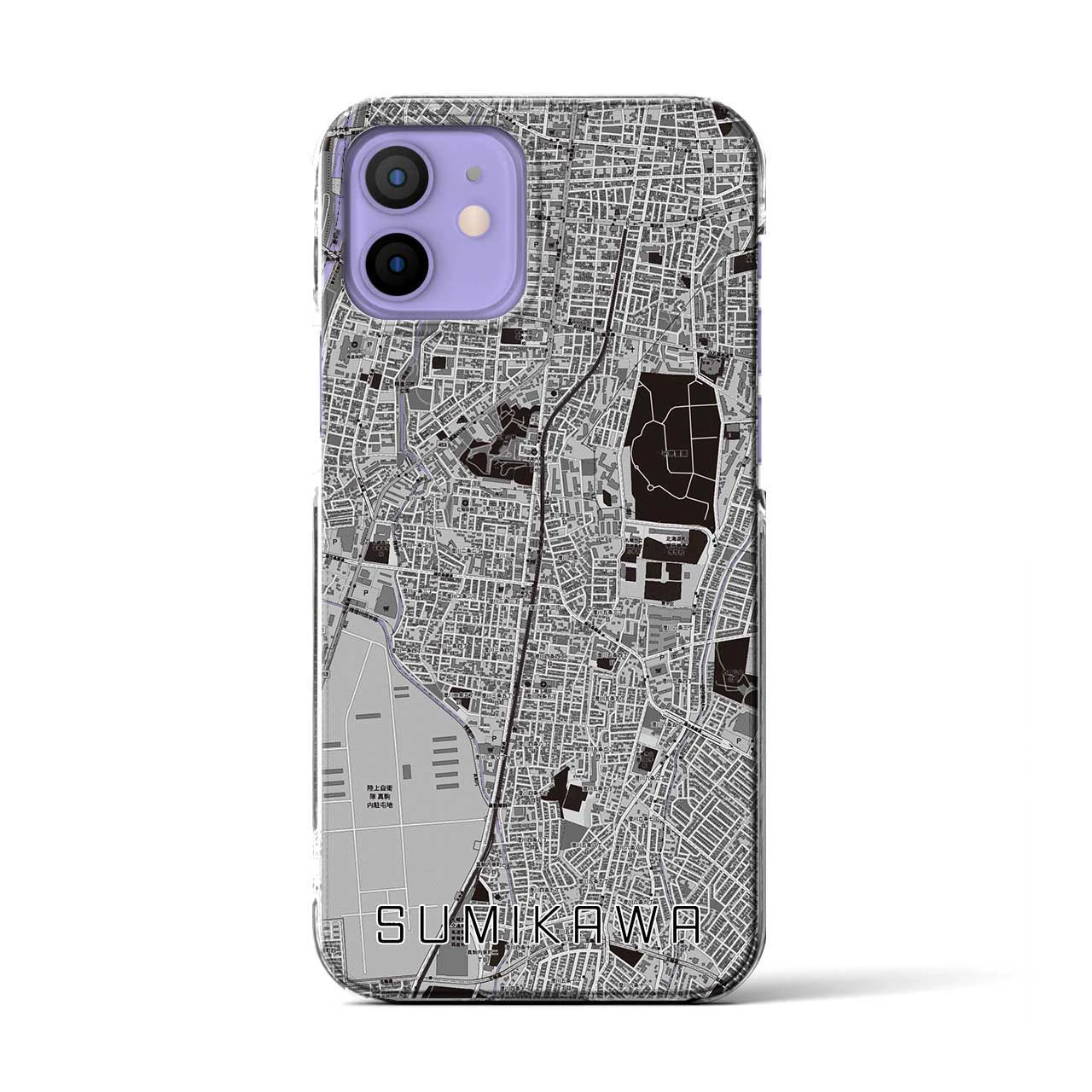 【澄川(北海道)】地図柄iPhoneケース(クリアタイプ)