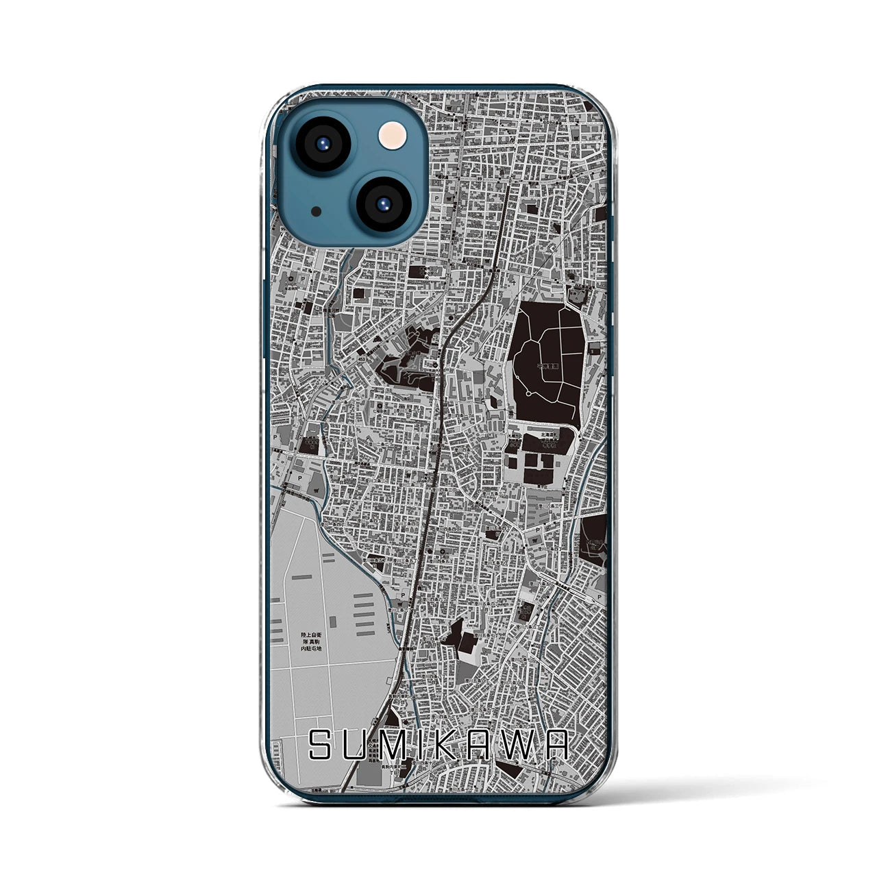【澄川(北海道)】地図柄iPhoneケース(クリアタイプ)