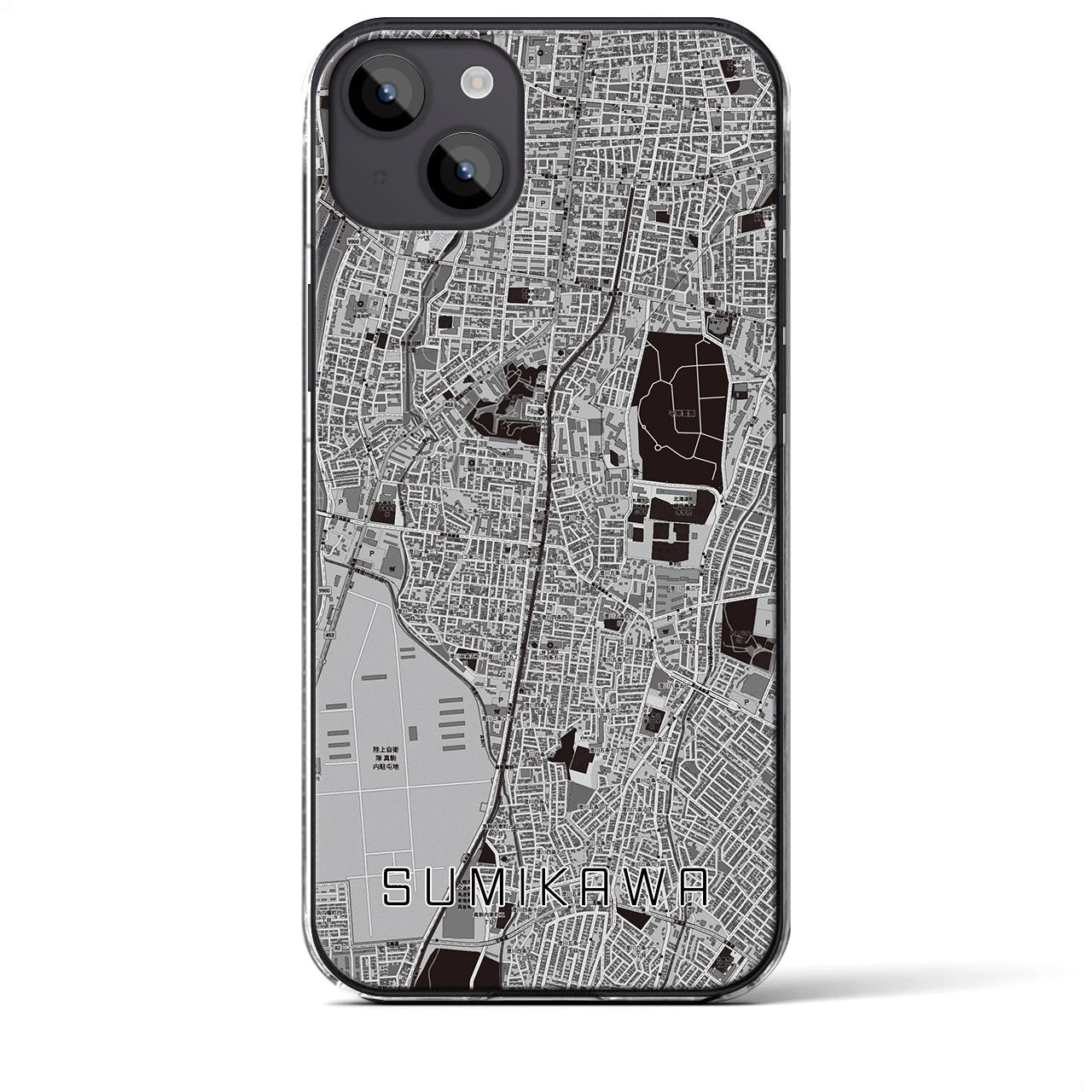 【澄川(北海道)】地図柄iPhoneケース(クリアタイプ)