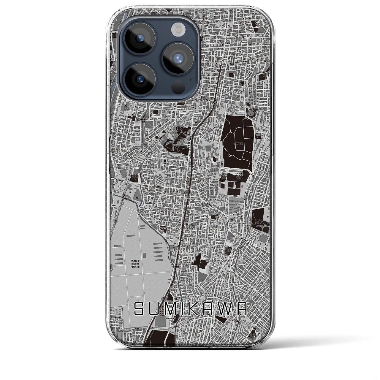 【澄川(北海道)】地図柄iPhoneケース(クリアタイプ)
