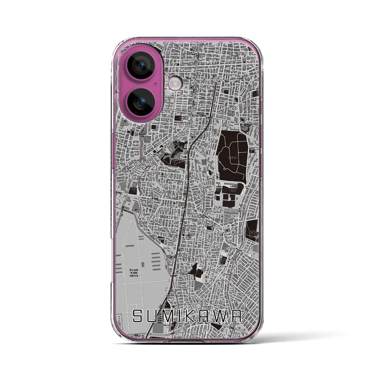 【澄川(北海道)】地図柄iPhoneケース(クリアタイプ)