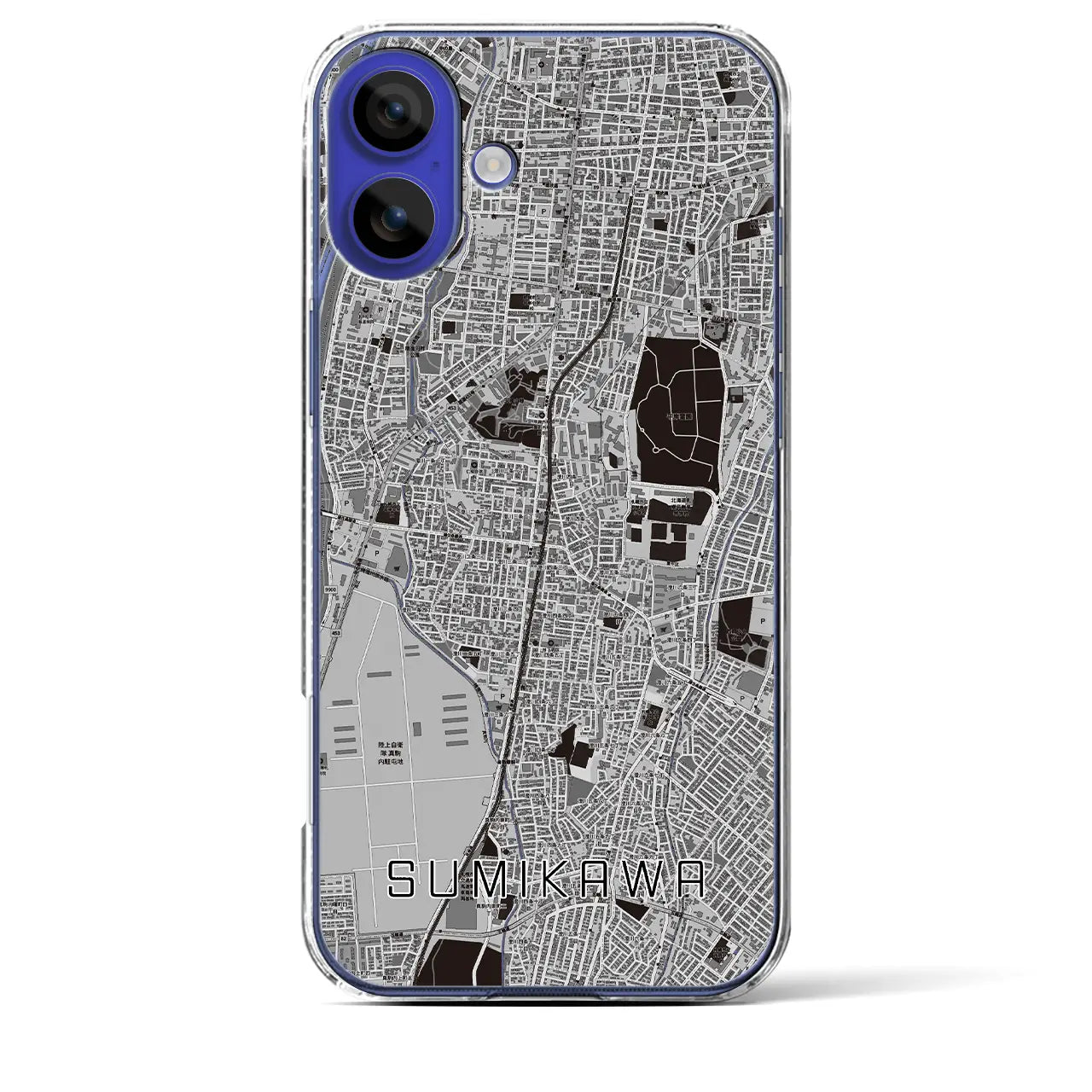 【澄川(北海道)】地図柄iPhoneケース(クリアタイプ)