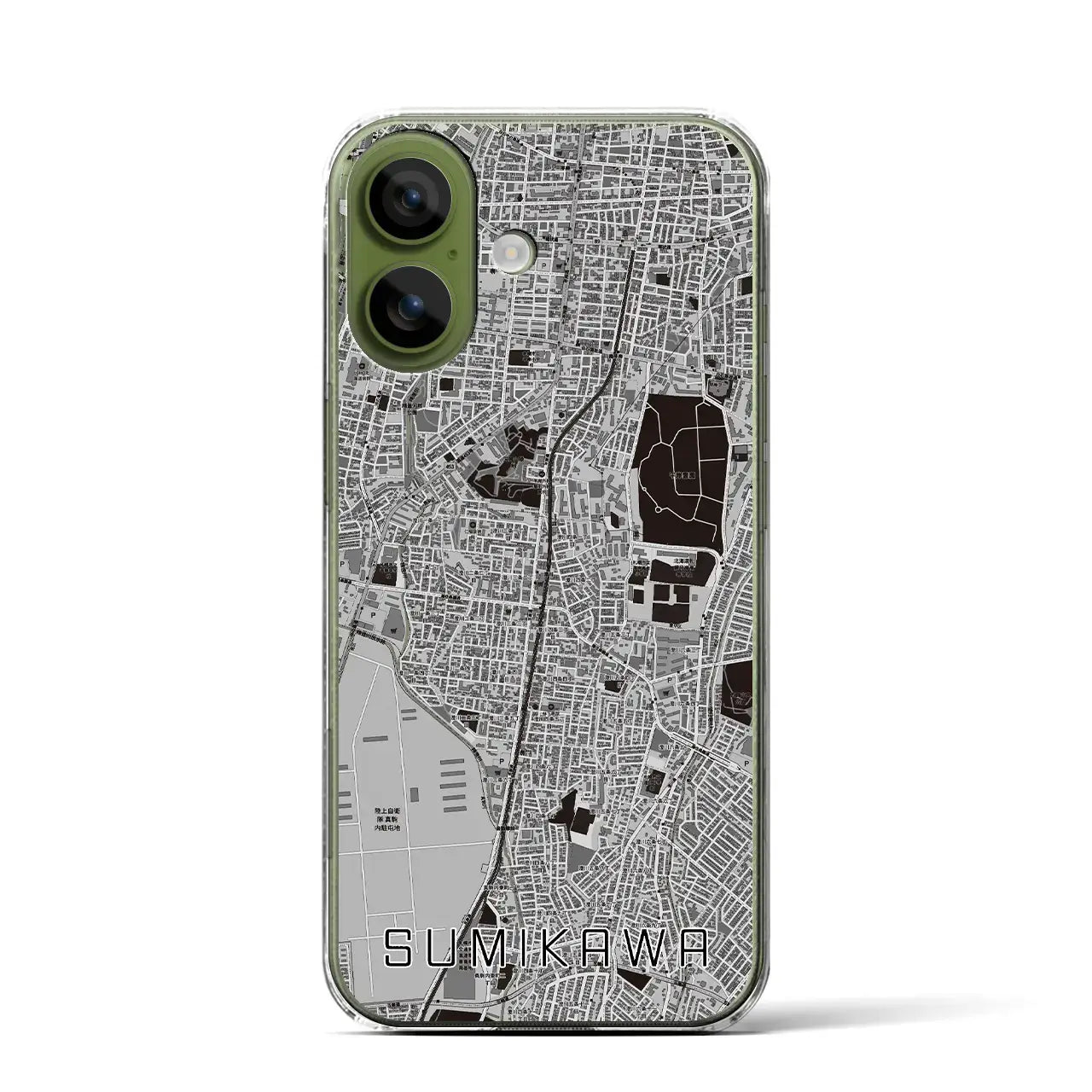 【澄川(北海道)】地図柄iPhoneケース(クリアタイプ)