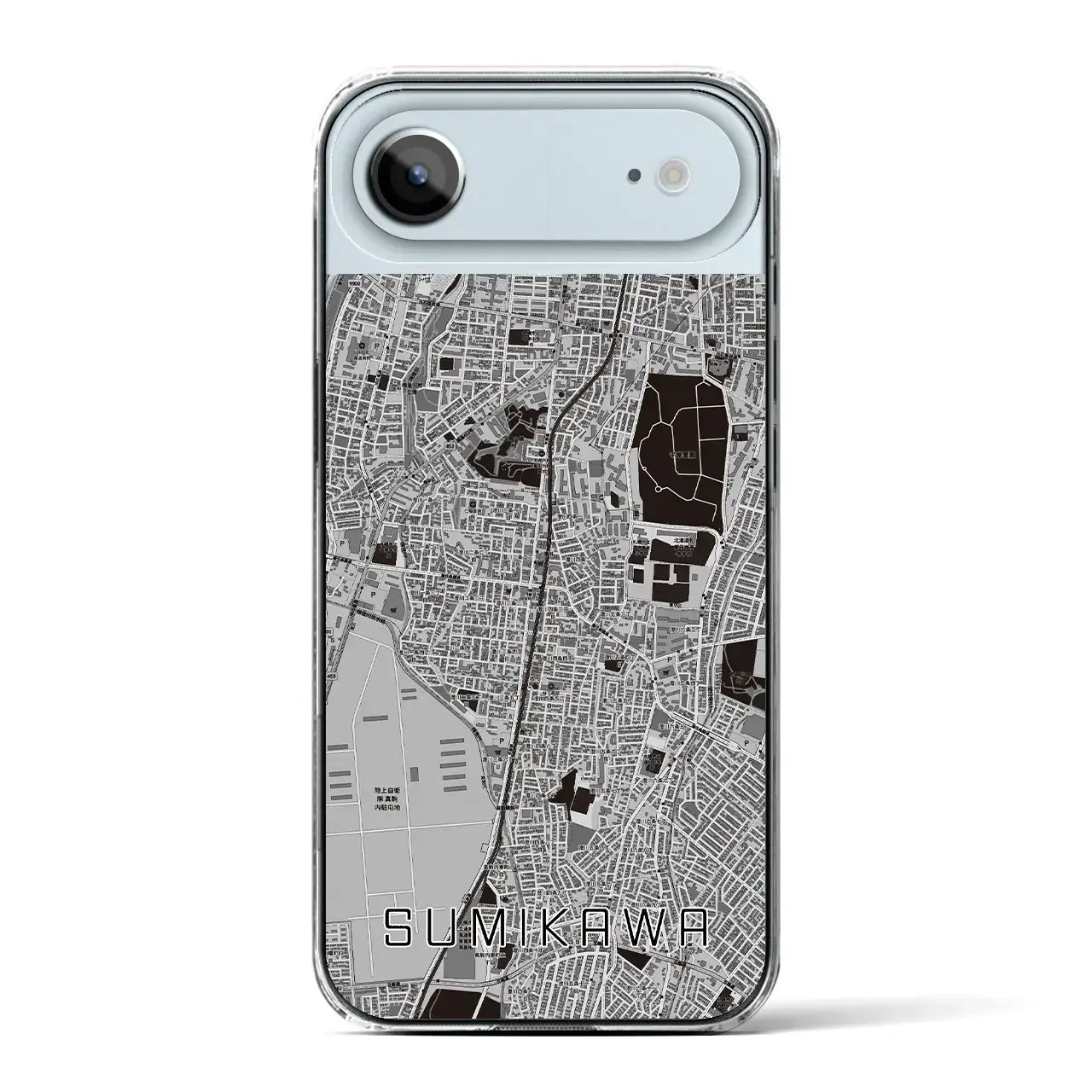 【澄川(北海道)】地図柄iPhoneケース(クリアタイプ)