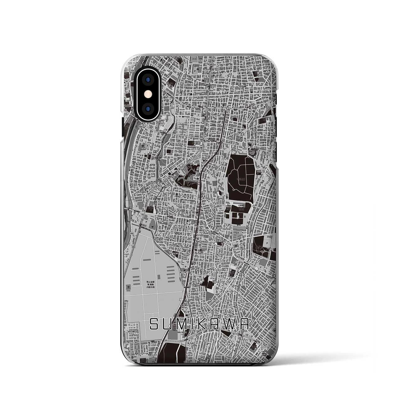 【澄川(北海道)】地図柄iPhoneケース(クリアタイプ)