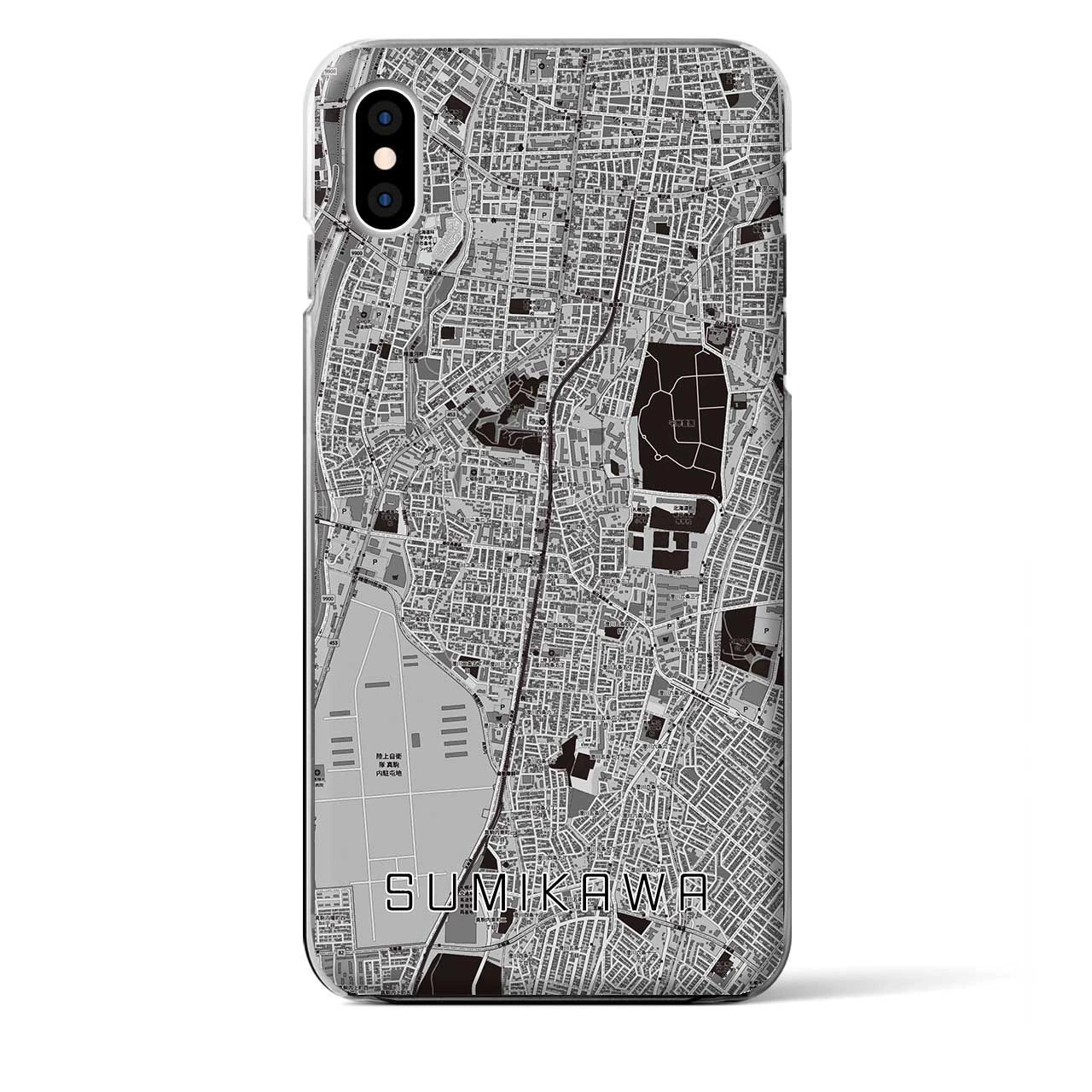 【澄川(北海道)】地図柄iPhoneケース(クリアタイプ)
