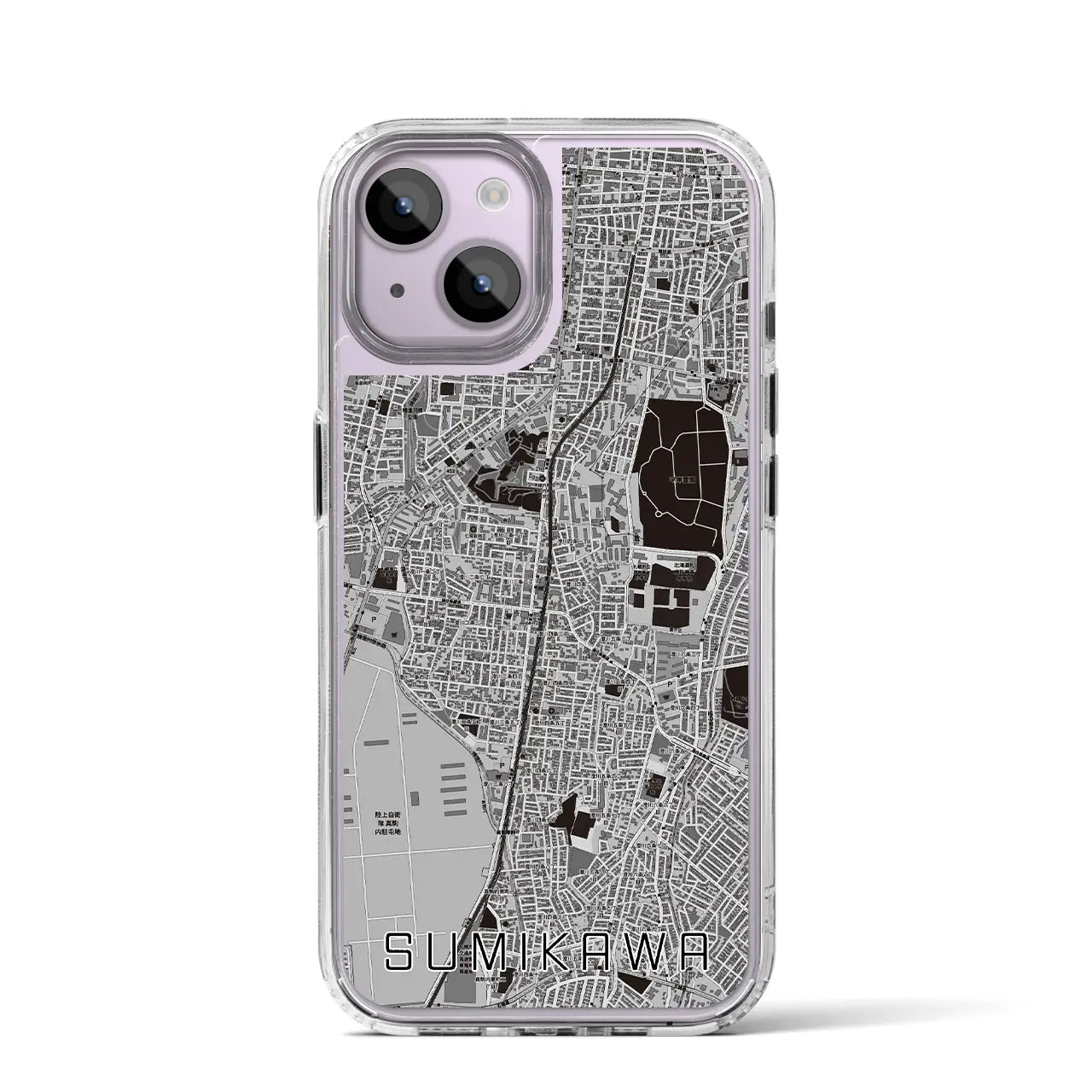 【澄川(北海道)】地図柄iPhoneケース(MagSafeタイプ)