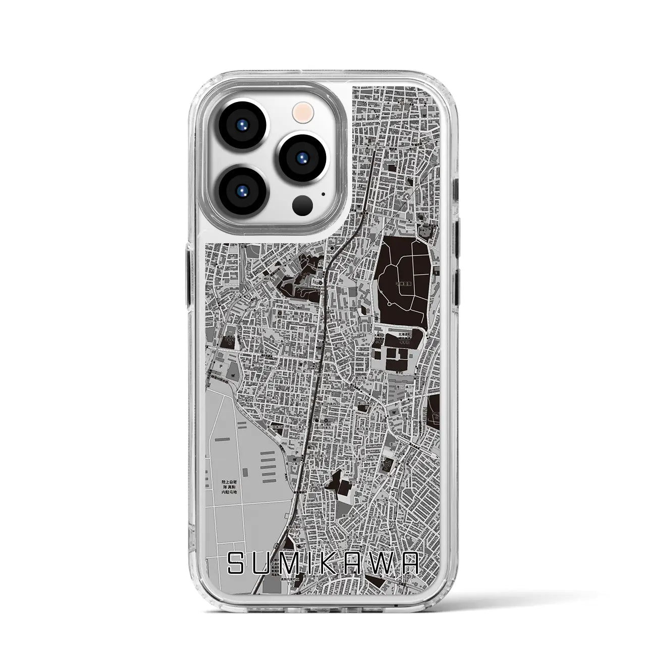 【澄川(北海道)】地図柄iPhoneケース(MagSafeタイプ)