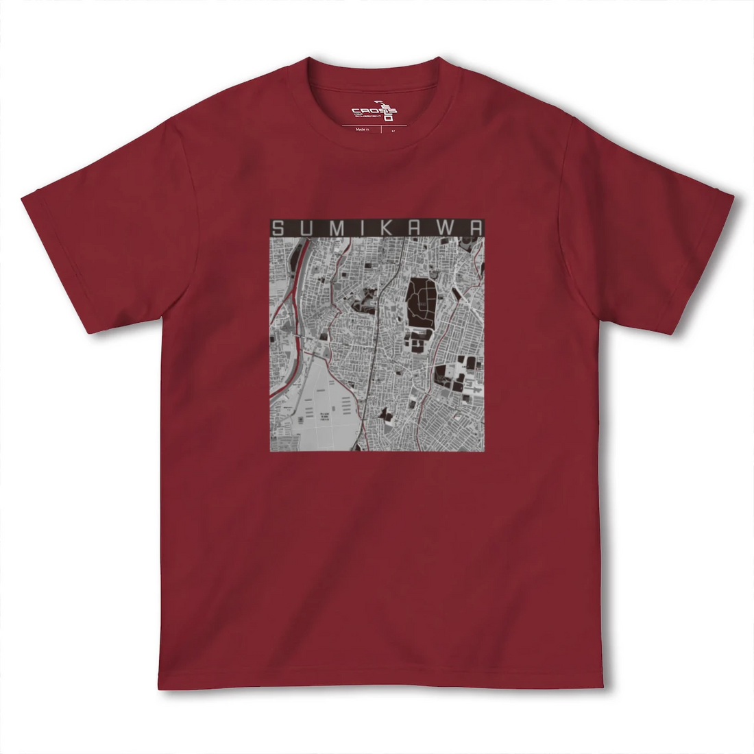 【澄川(北海道)】地図柄ヘビーウェイトTシャツ