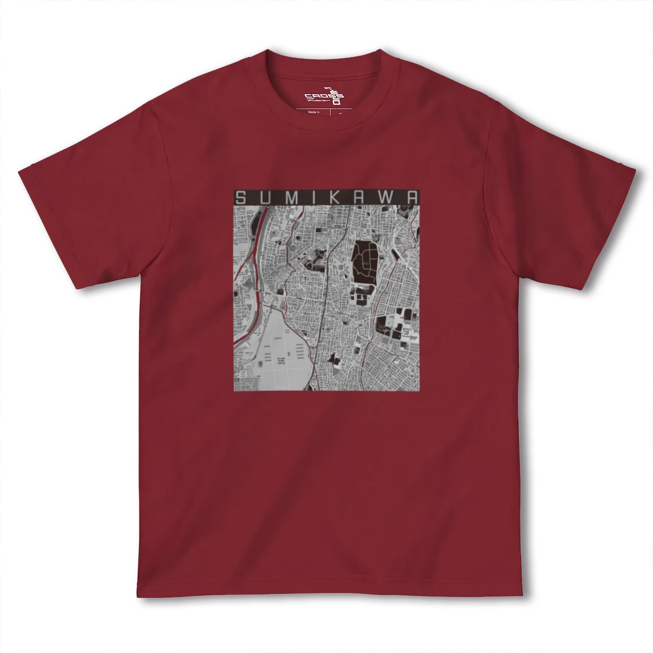 【澄川(北海道)】地図柄ヘビーウェイトTシャツ