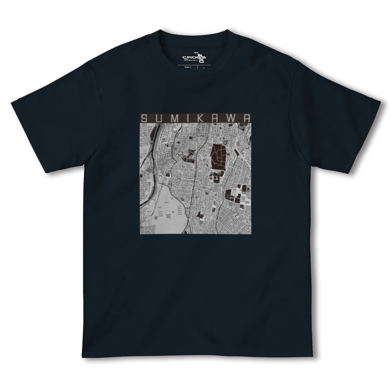 【澄川(北海道)】地図柄ヘビーウェイトTシャツ