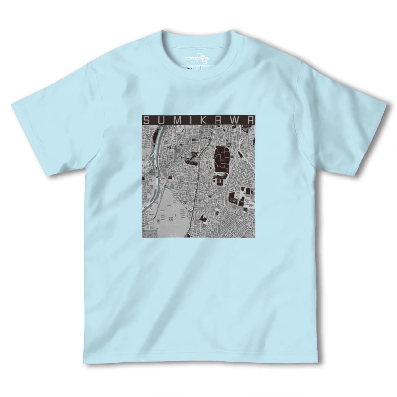 【澄川(北海道)】地図柄ヘビーウェイトTシャツ