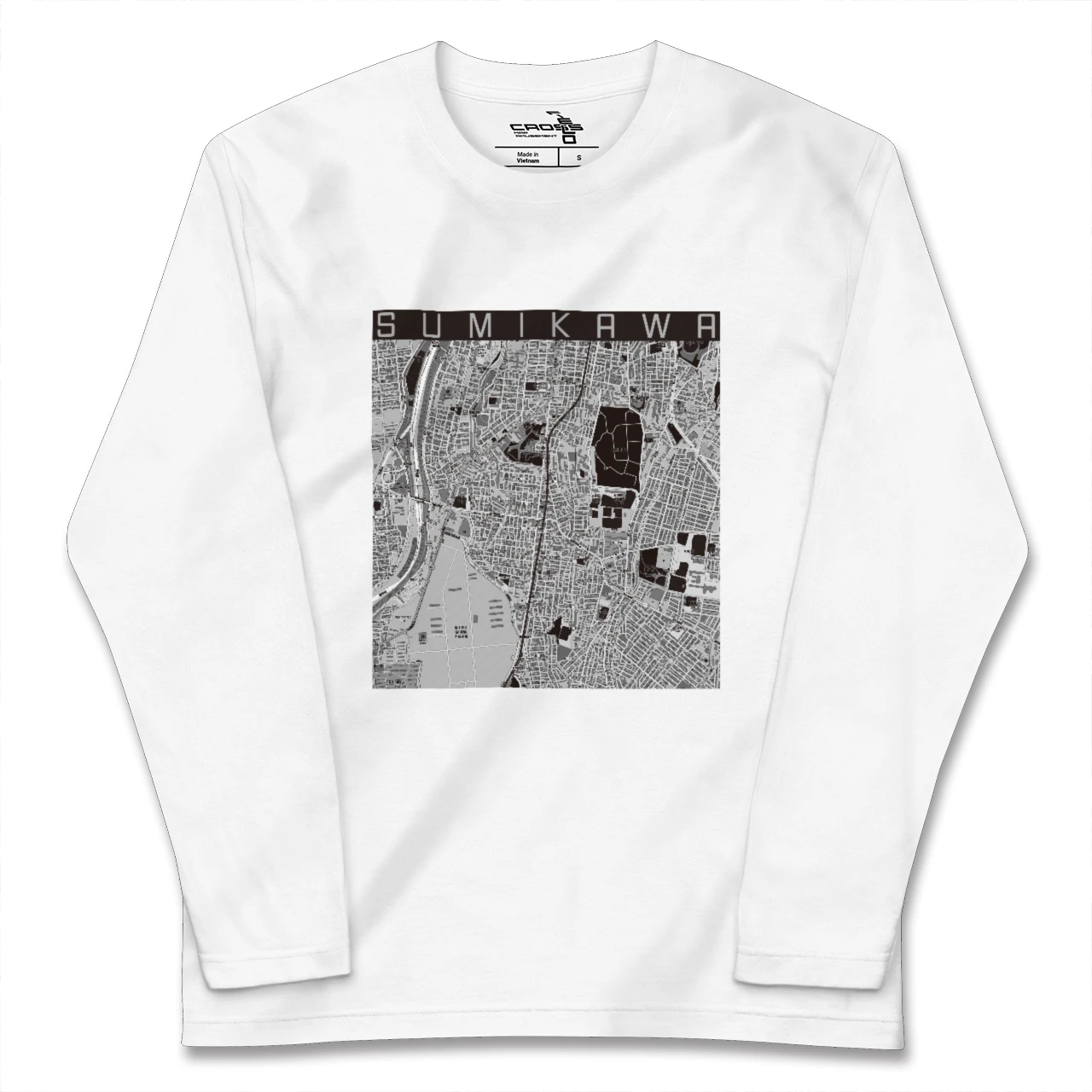 【澄川(北海道)】地図柄ロングスリーブTシャツ