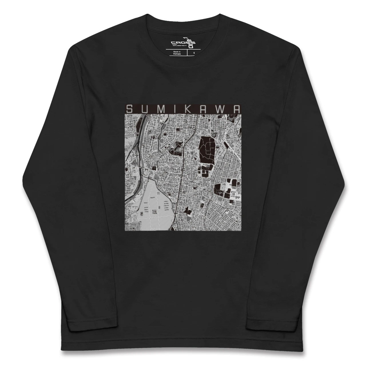 【澄川(北海道)】地図柄ロングスリーブTシャツ