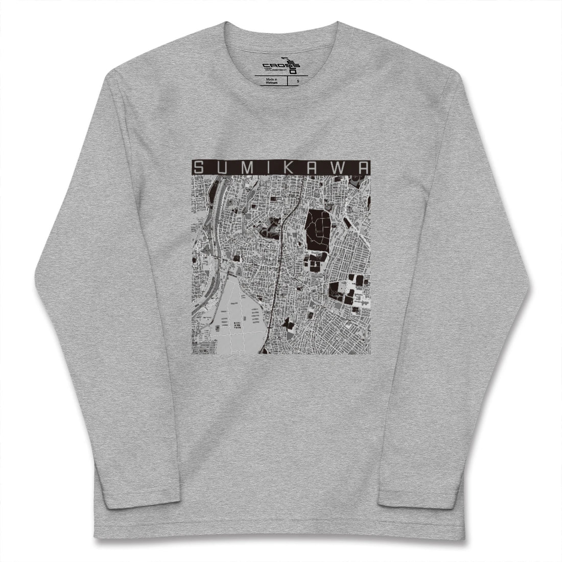 【澄川(北海道)】地図柄ロングスリーブTシャツ